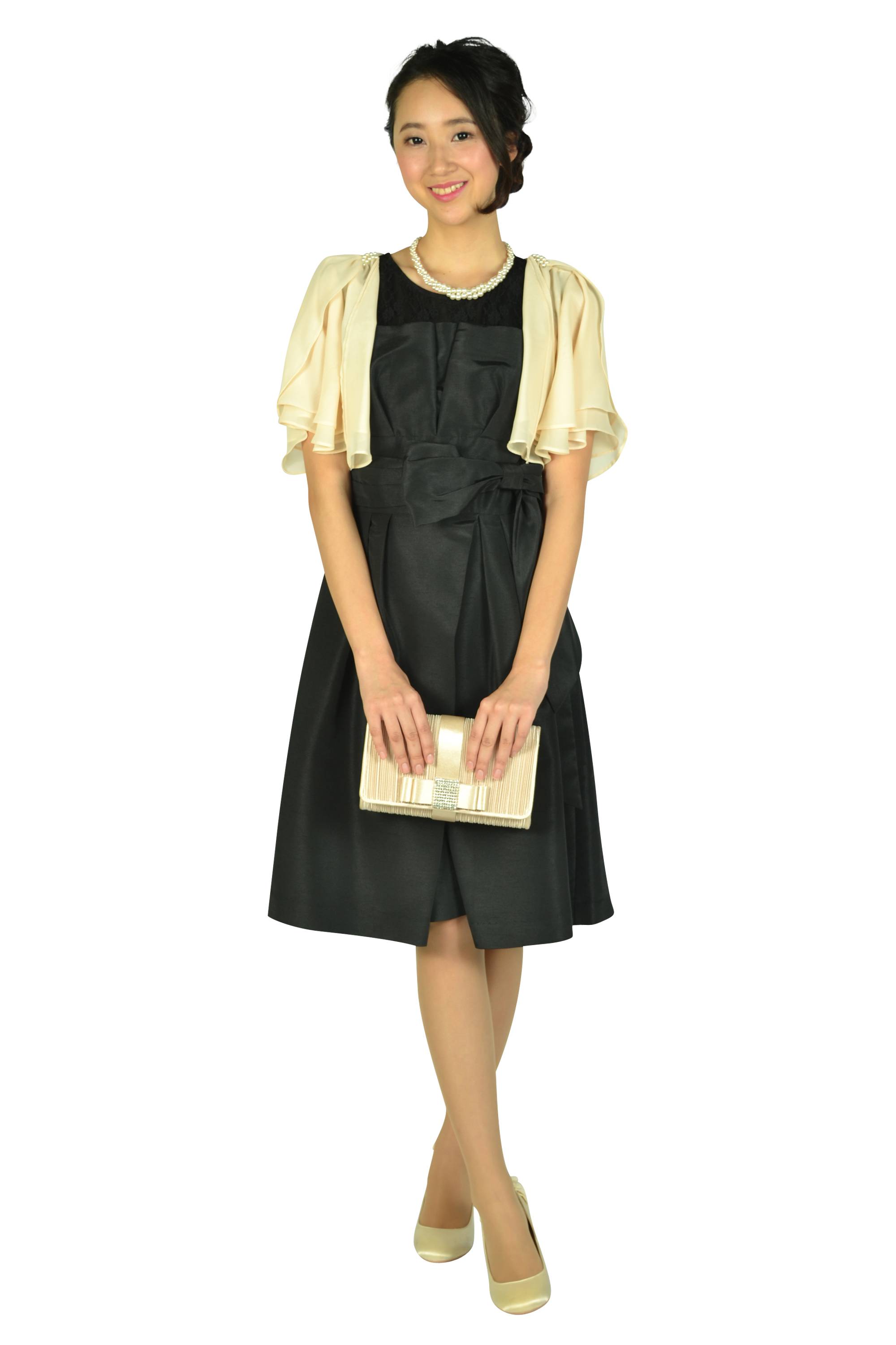 レースシャンタンブラックドレスセット