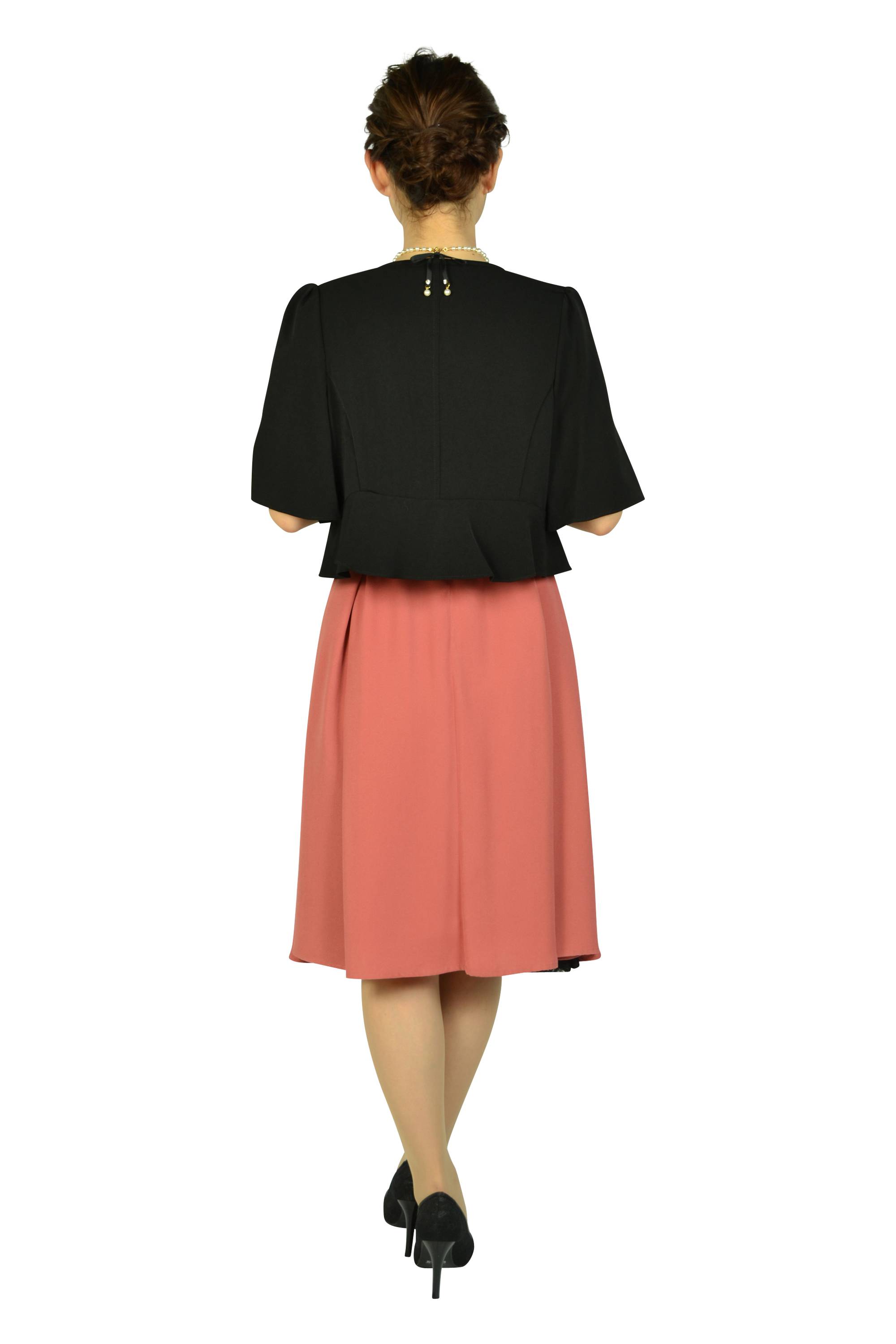 【授乳OK】ゆったりサイドレースアプリコットドレスセット