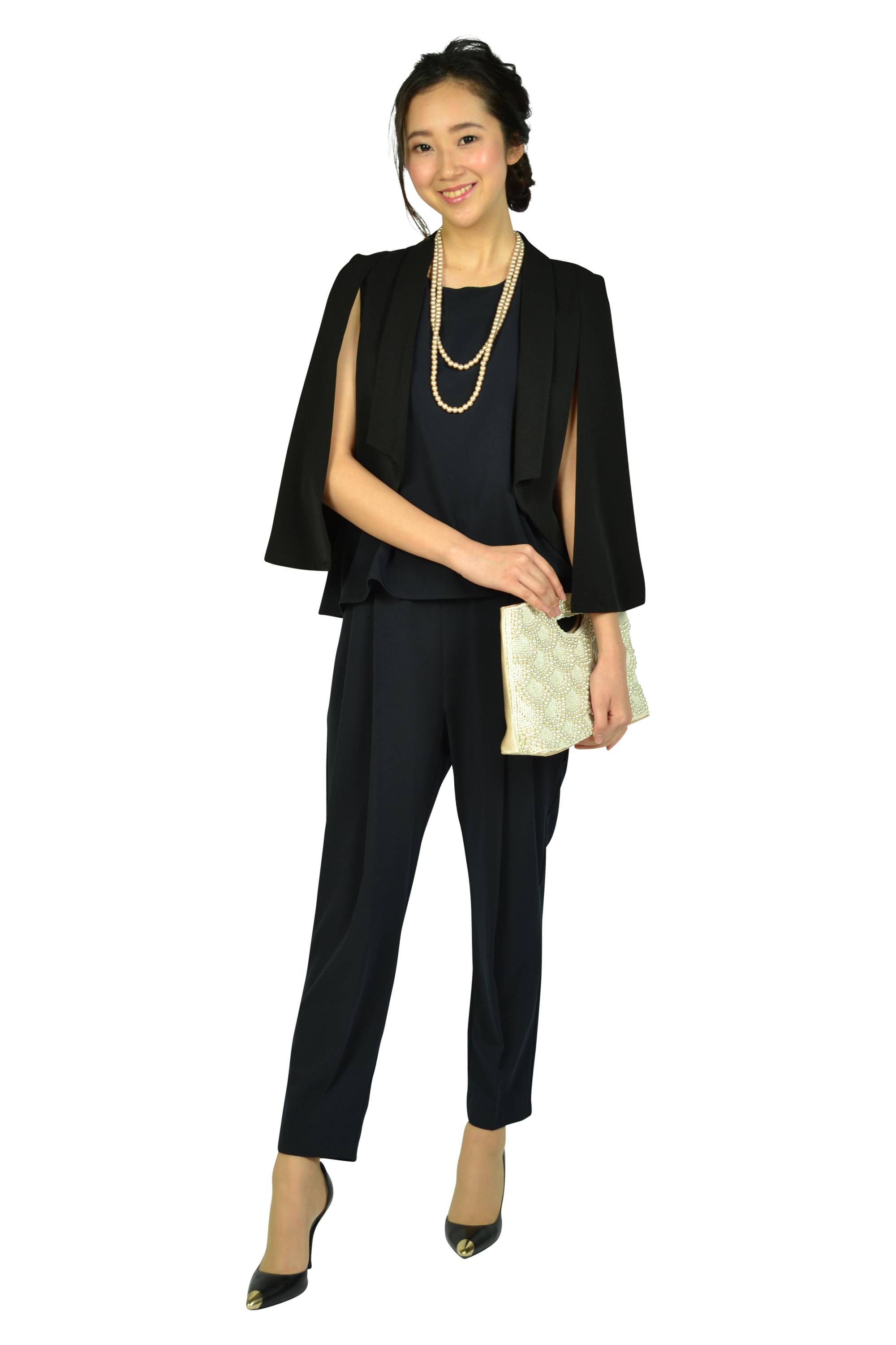 フレアトップネイビーオールインワンセット