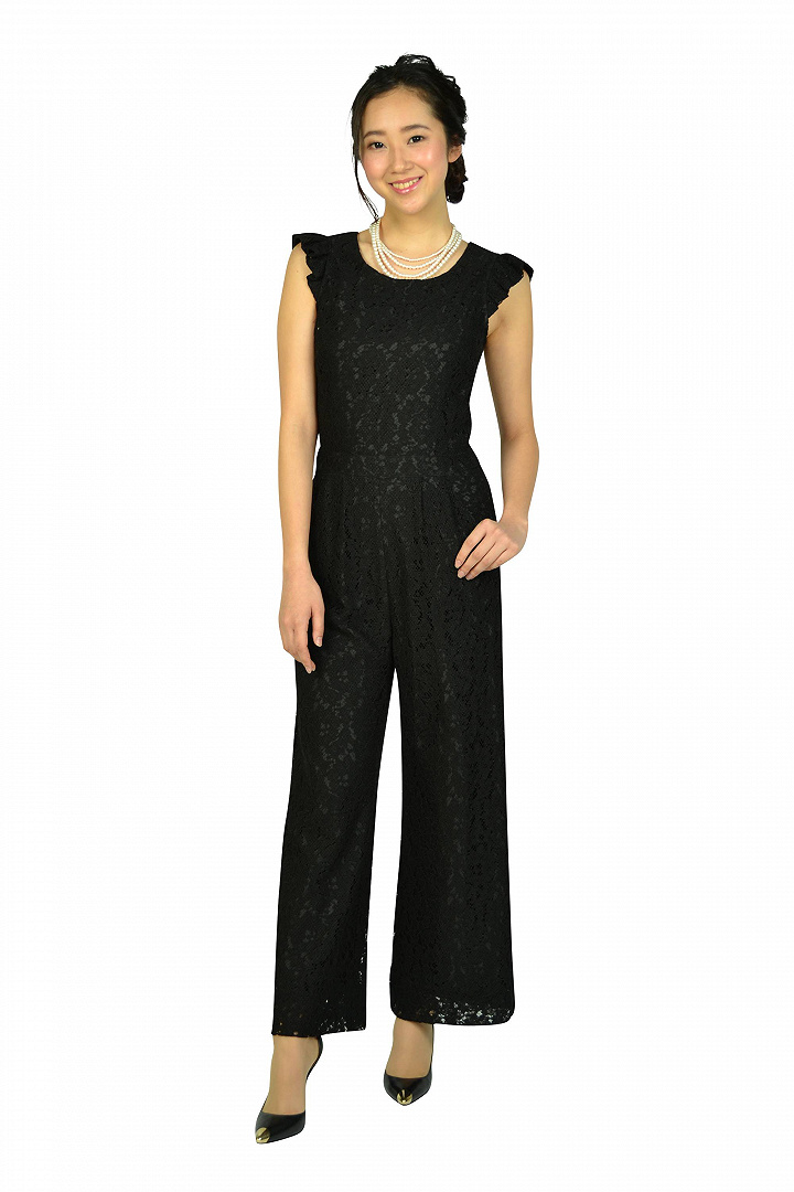 スタイリッシュブラックオールインワンドレスセット