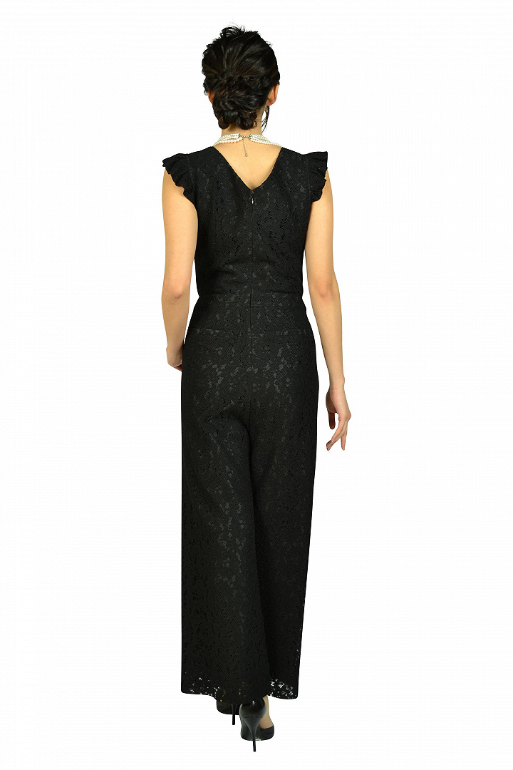 スタイリッシュブラックオールインワンドレスセット