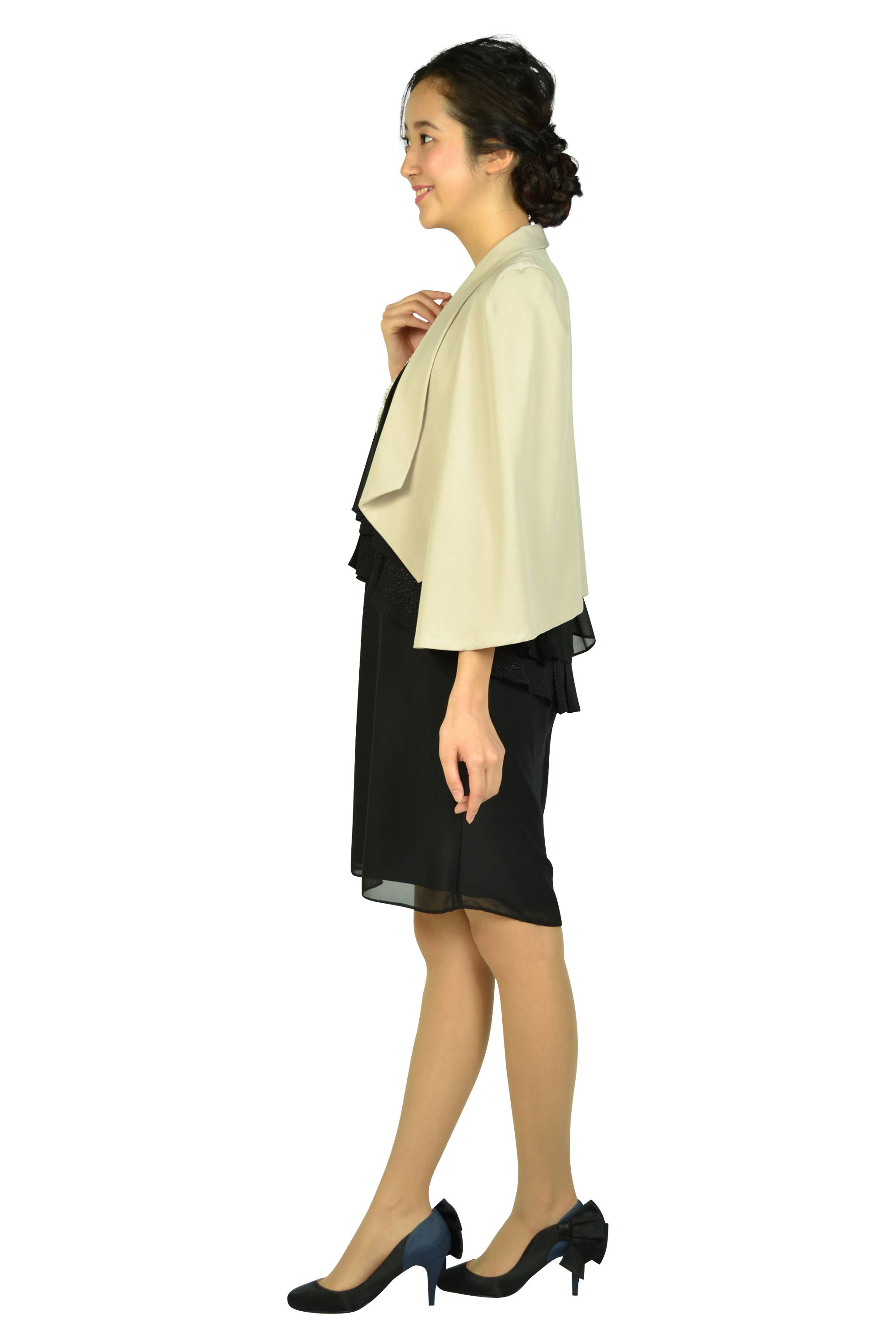 シフォントップブラックドレスセット