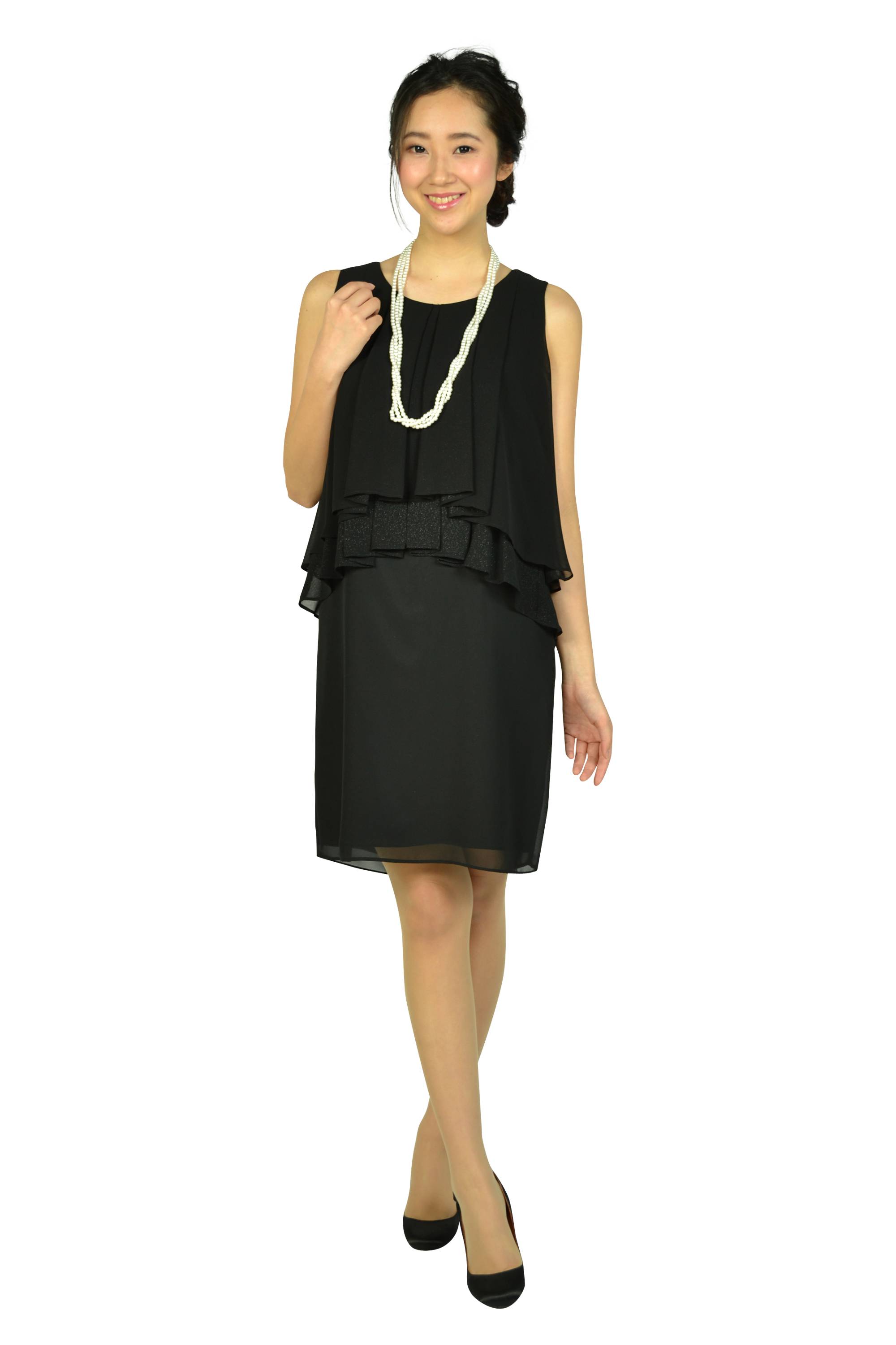 シフォントップブラックドレスセット