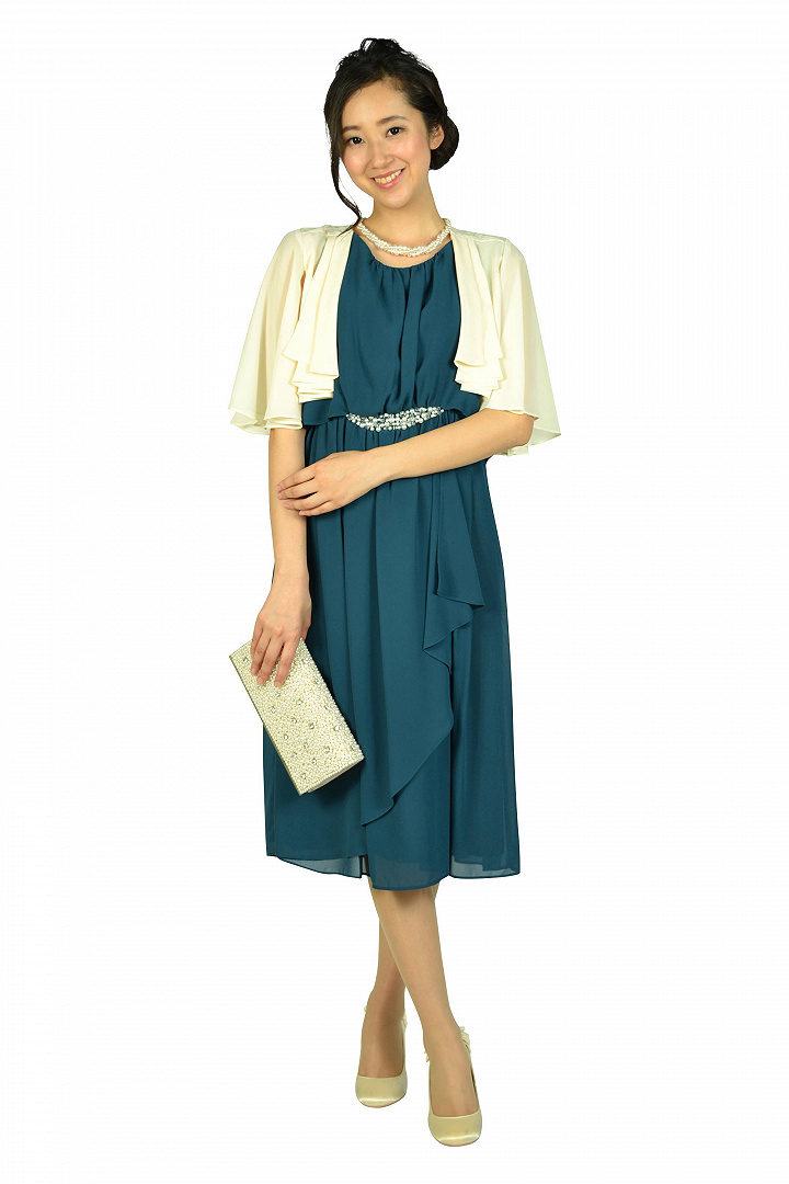 ウェストパールグリーンドレスセット