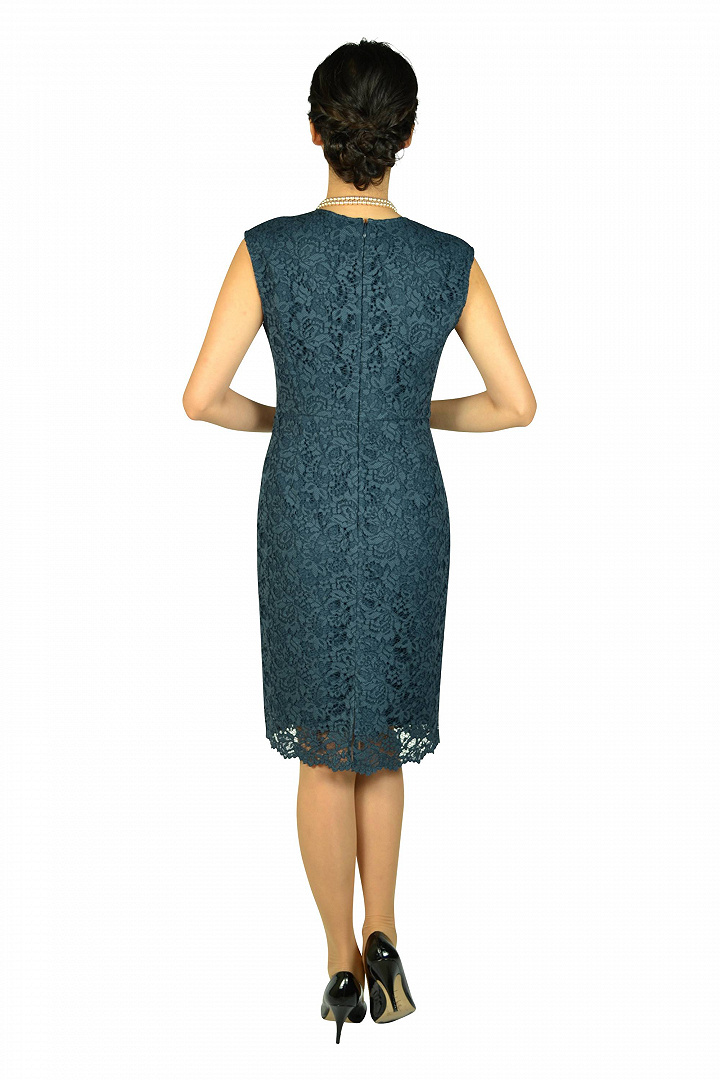 総レースタイトアッシュネイビードレスセット