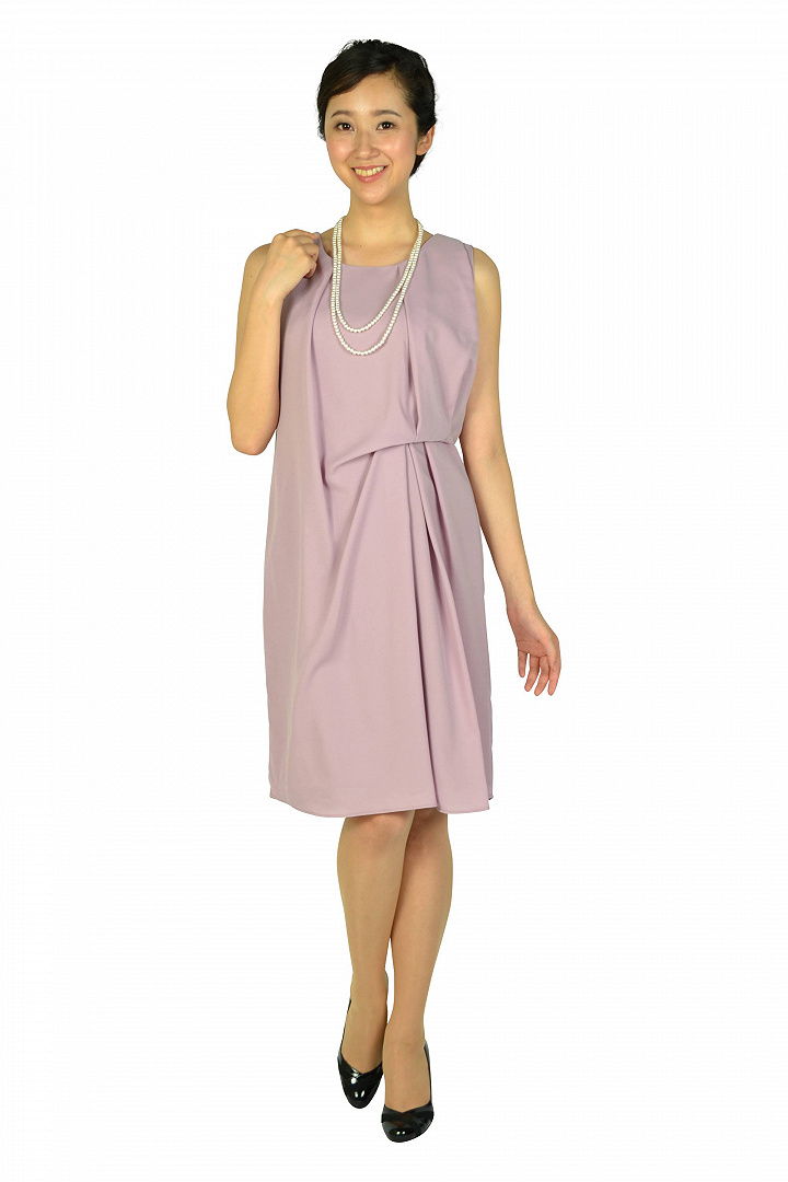 ウエストタックアッシュピンクドレスセット