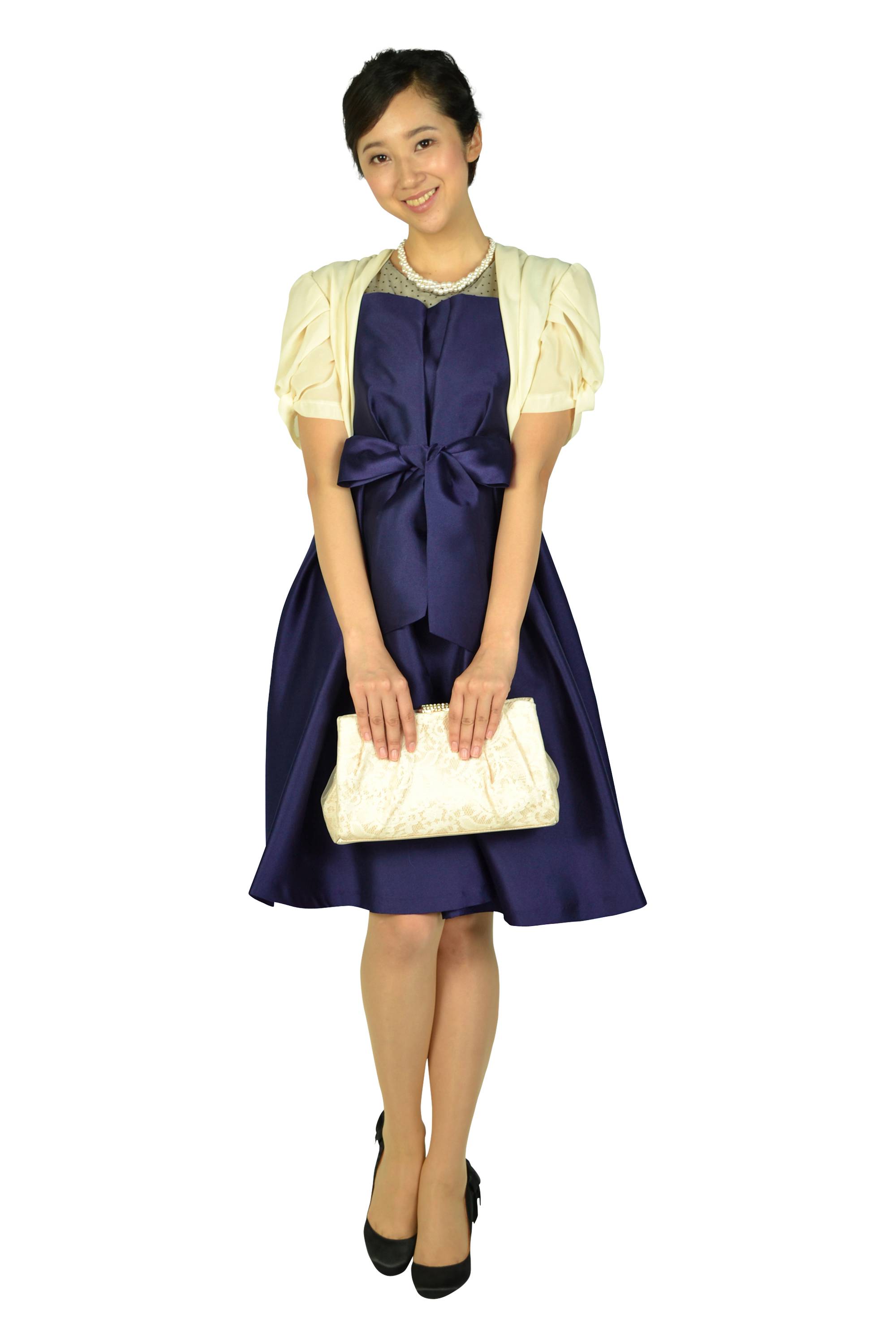 オーガンジー&レースがま口シャンパンバッグ