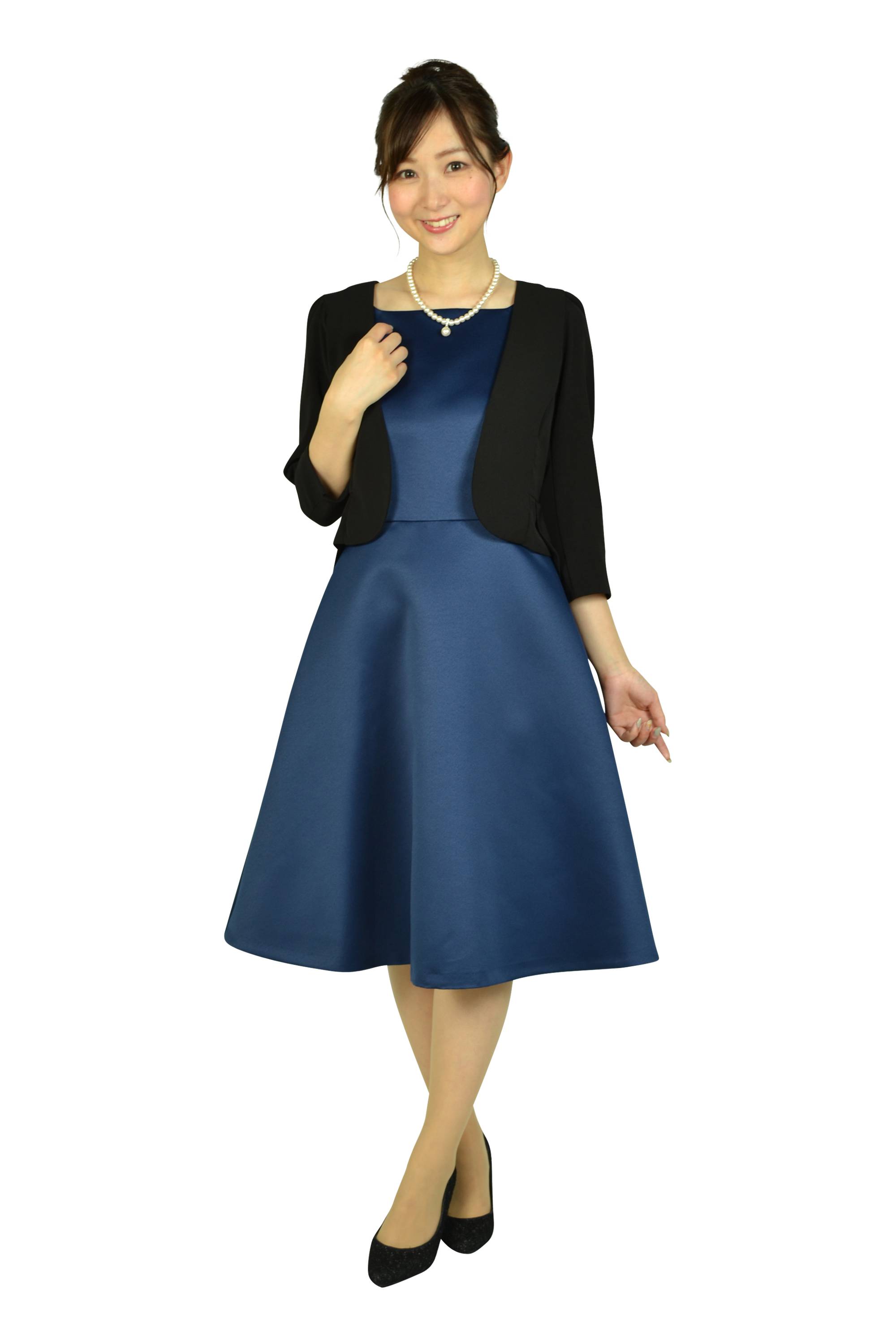 STRAWBERRY-FIELDS 上品シンプルネイビードレスセット (M) をレンタル