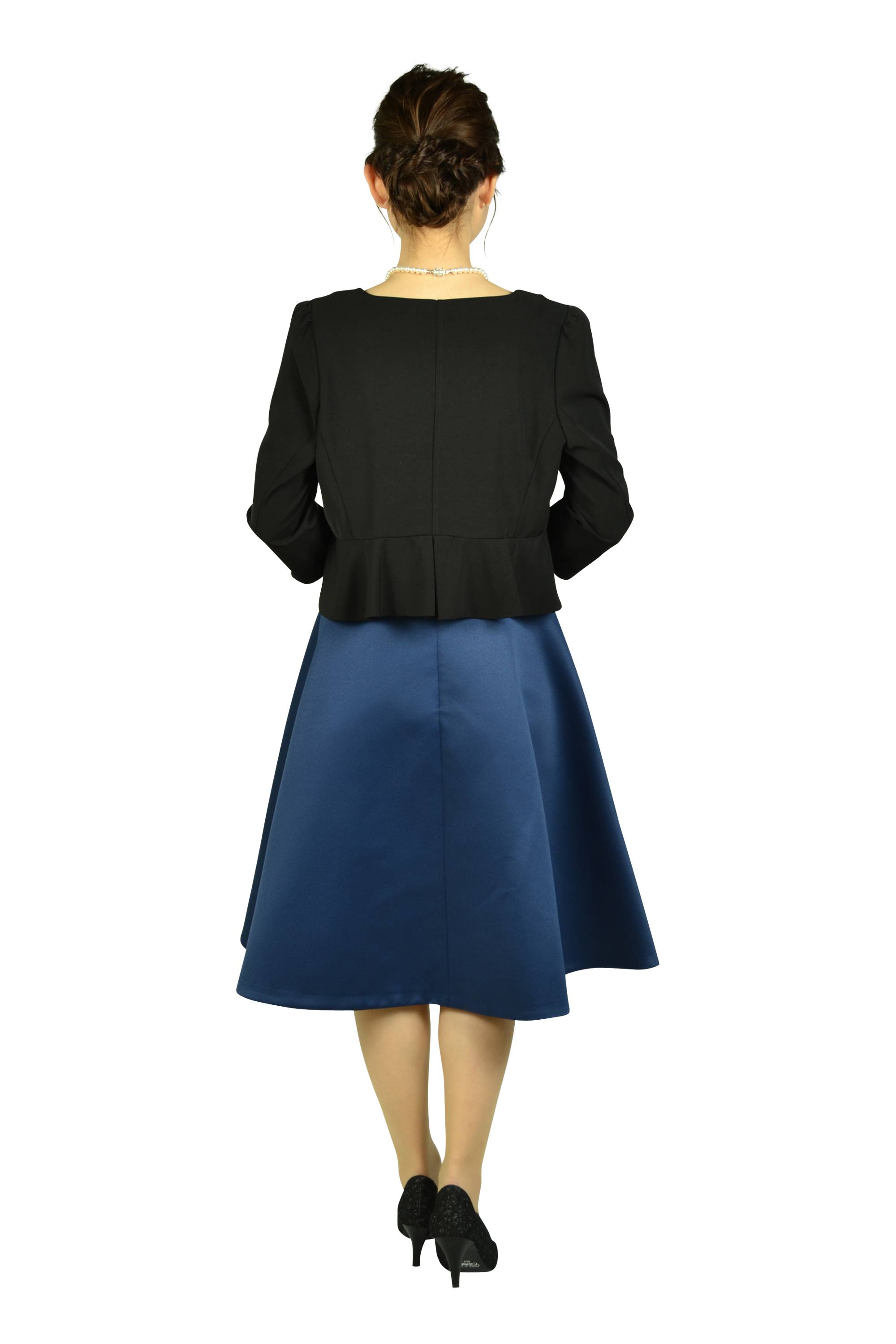 STRAWBERRY-FIELDS 上品シンプルネイビードレスセット (M) をレンタル