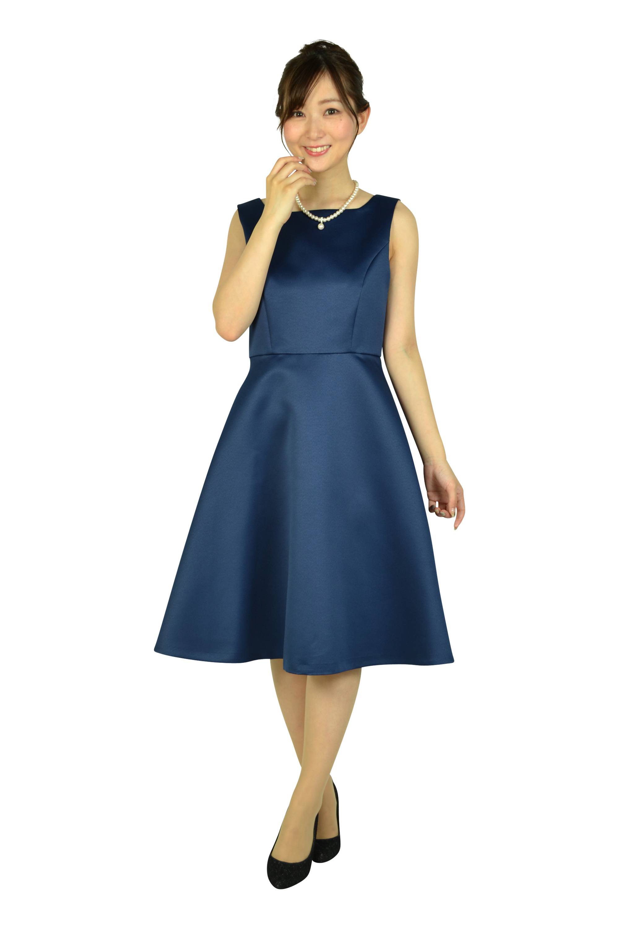 STRAWBERRY-FIELDS 上品シンプルネイビードレスセット (M) をレンタル