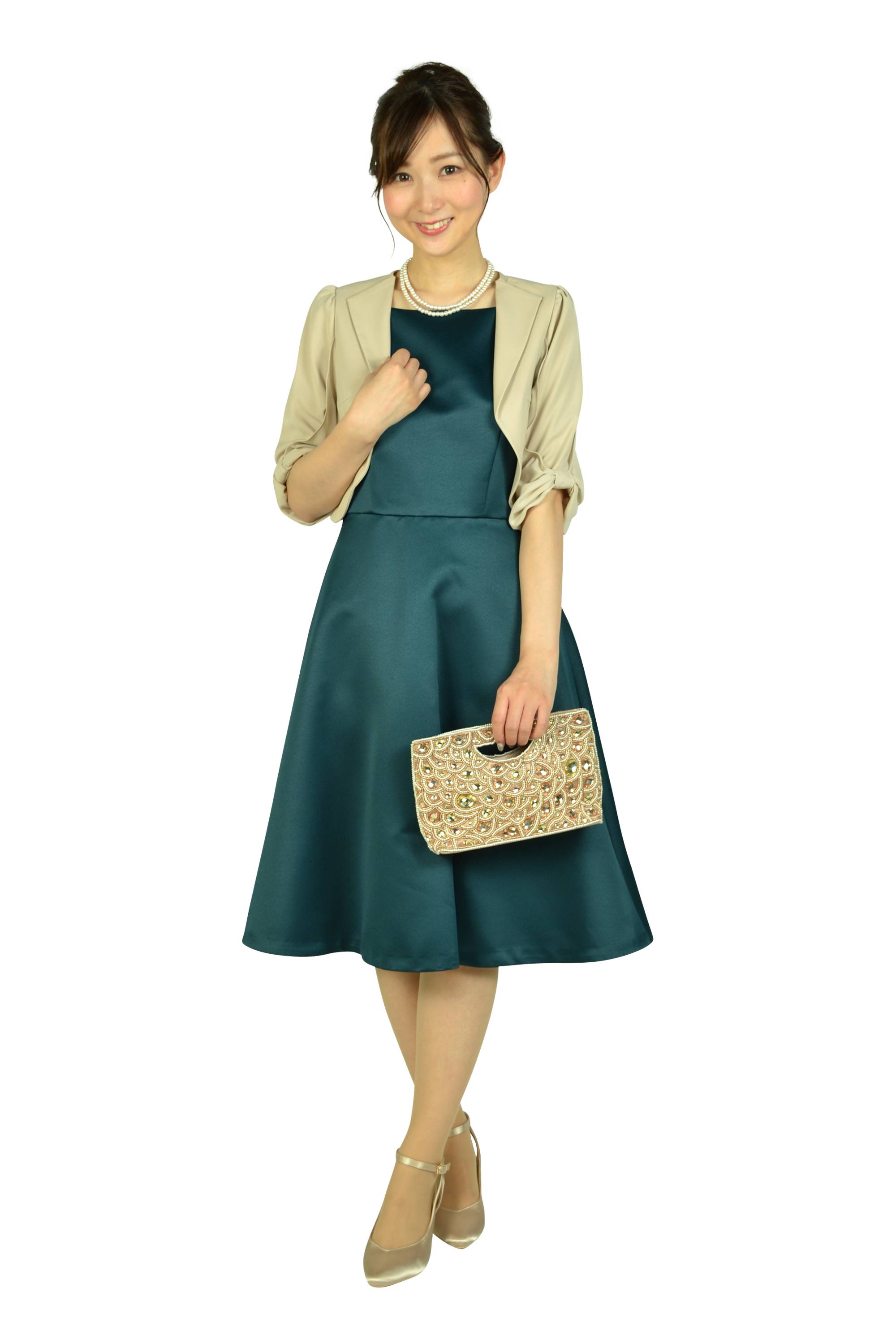 上品シンプルグリーンドレスセット