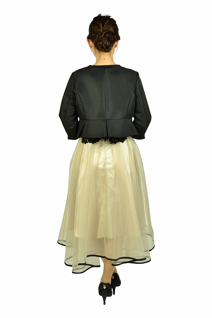 ふんわりブラック×アイボリードレスセット