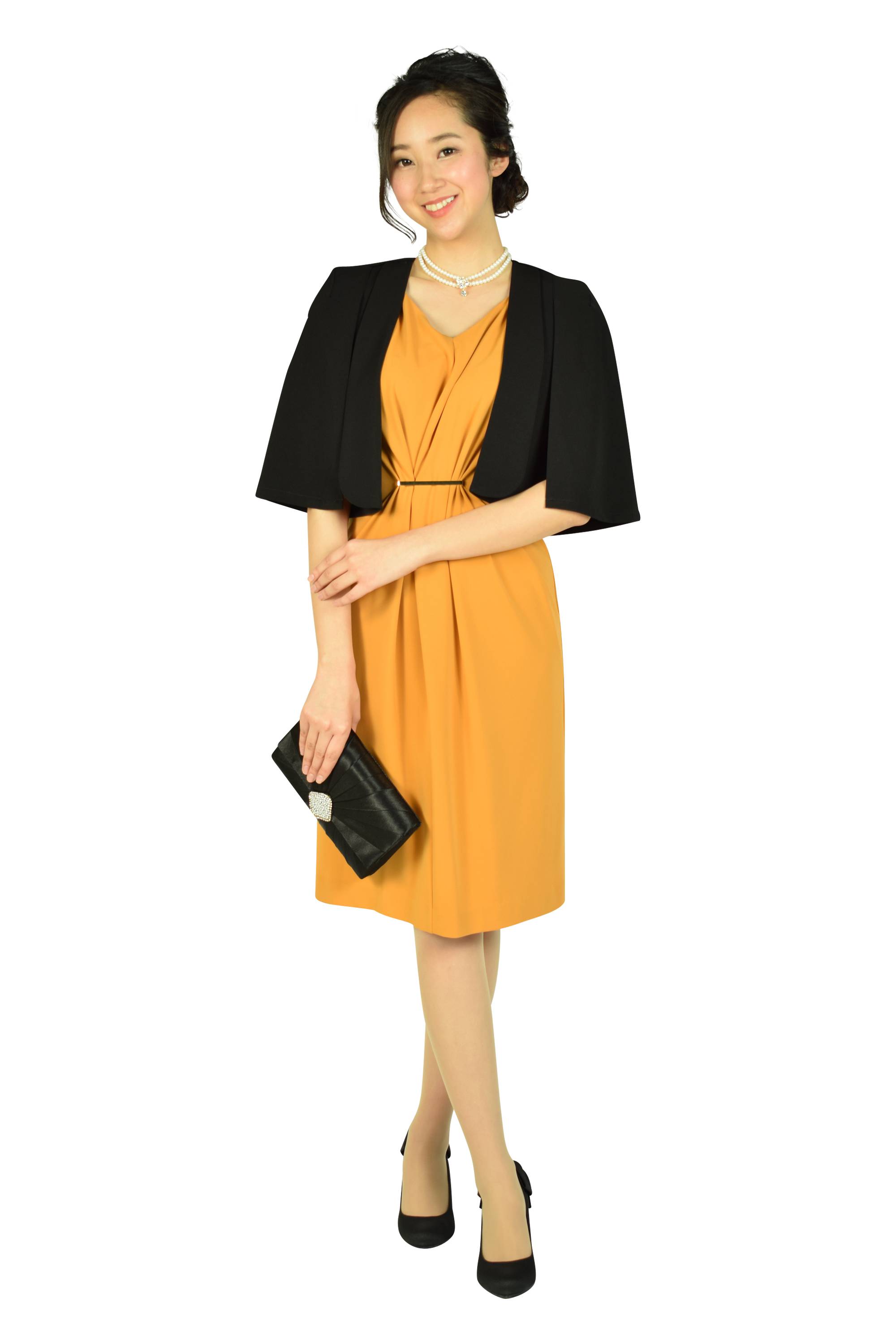 ウエストタックマスタードドレスセット