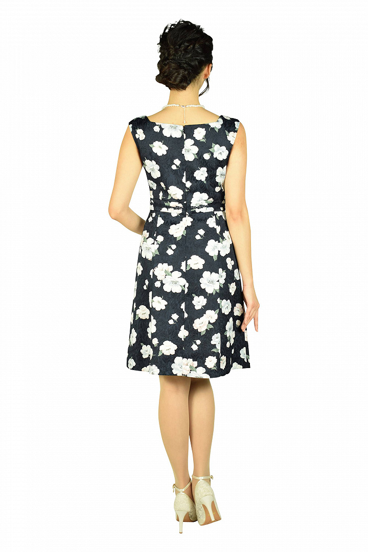 ビッグフラワーネイビードレスセット