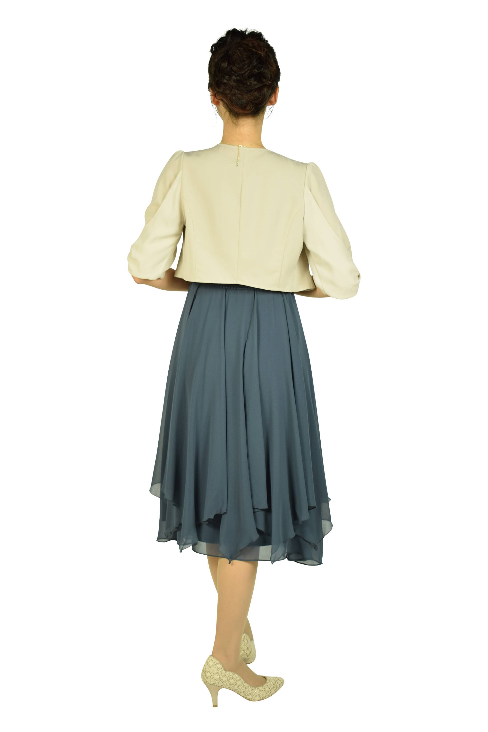 ふんわりアッシュネイビードレスセット