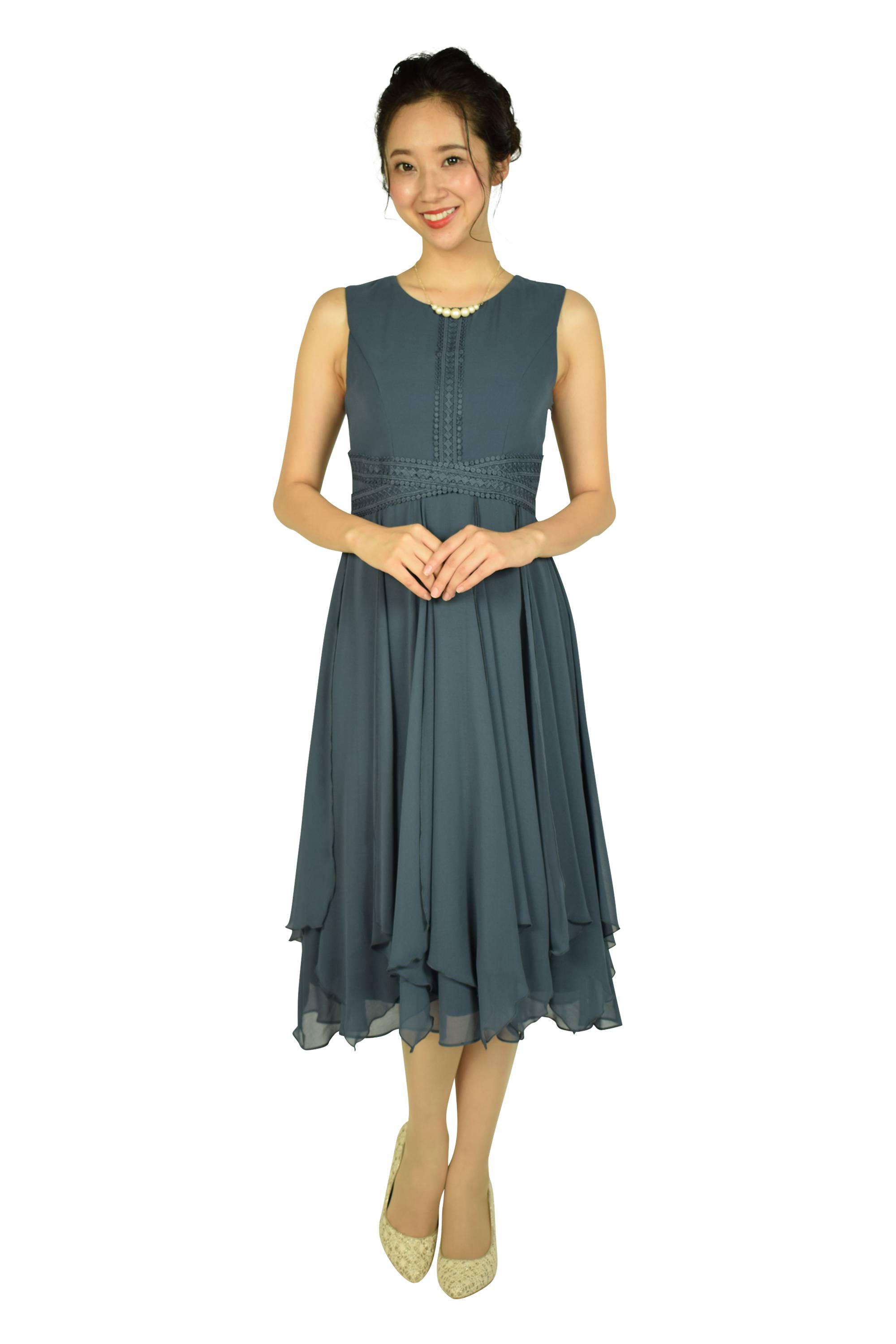 ふんわりアッシュネイビードレスセット