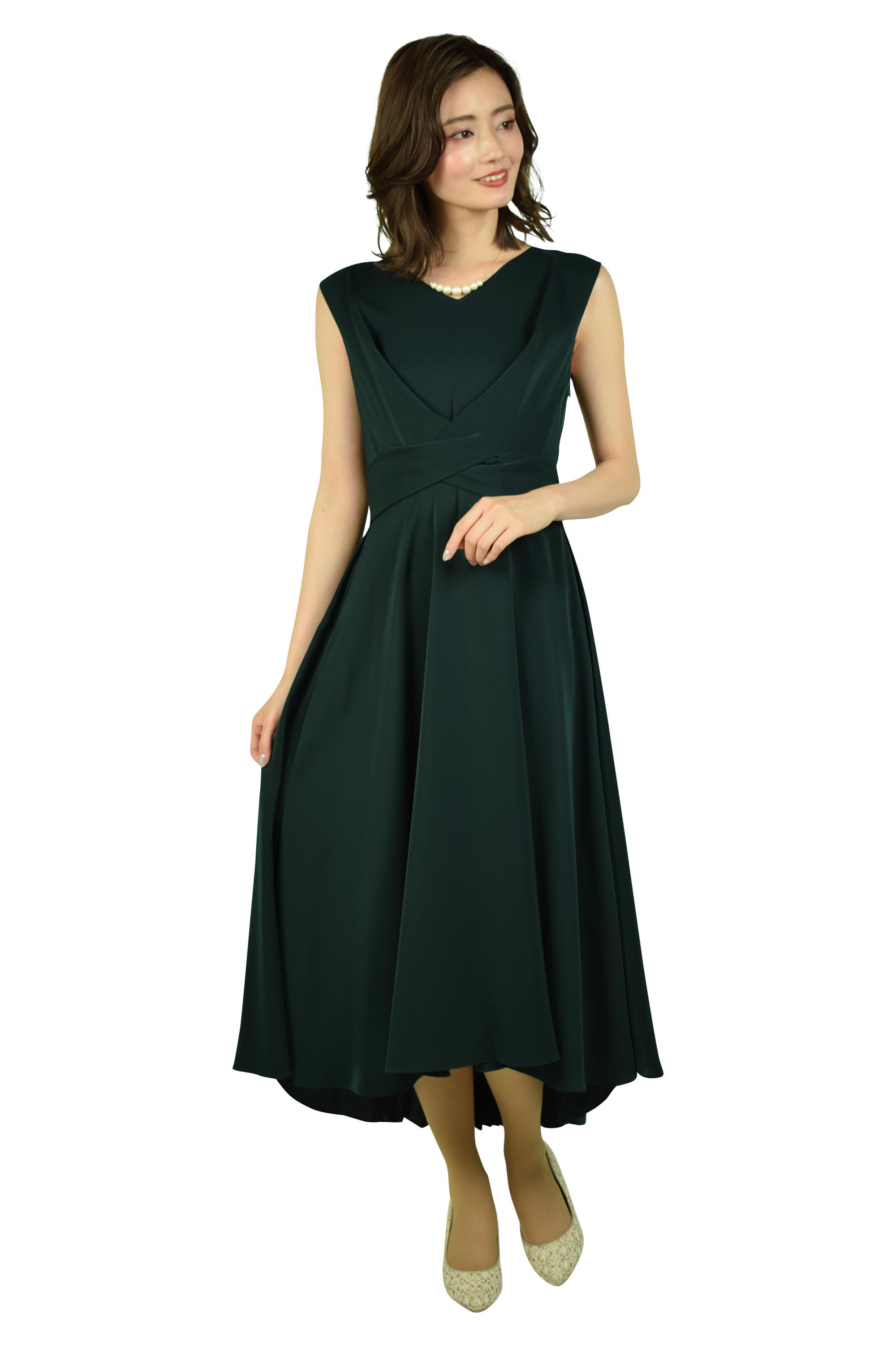 プリーツモスグリーンドレスセット