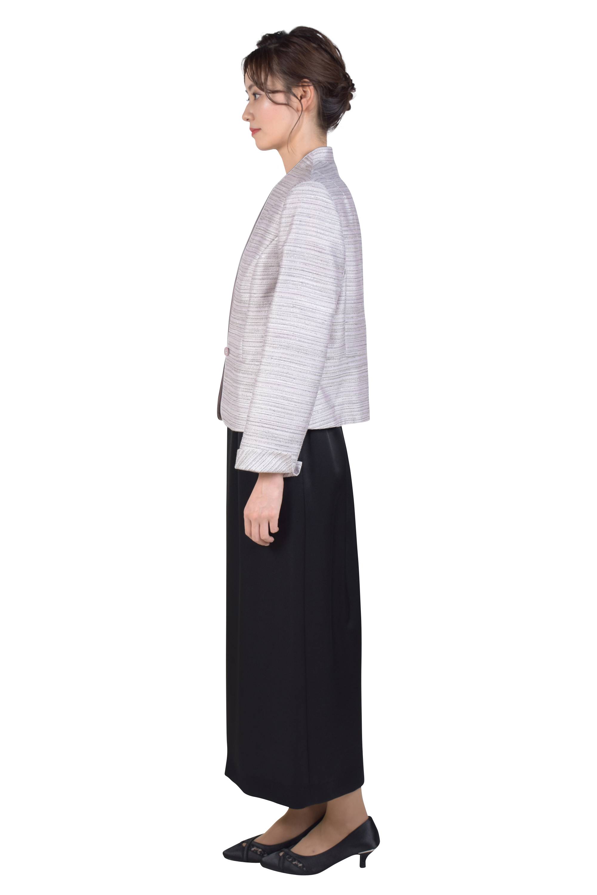 ラメジャガード上品フォーマルスーツセット