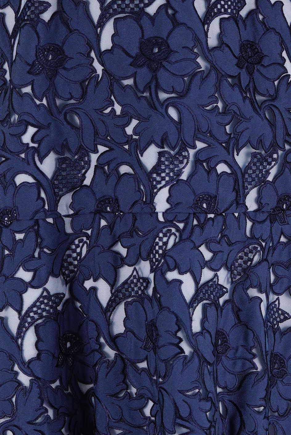 大判フラワー刺繍ネイビードレスセット