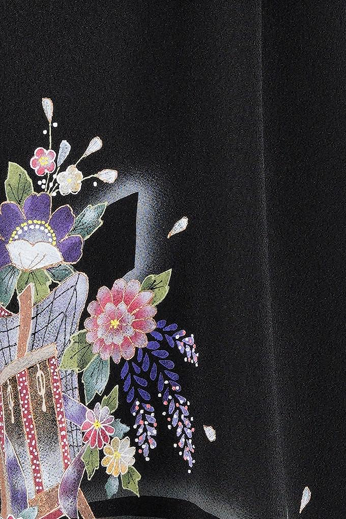 留袖風京都手描き和柄ドレスセット