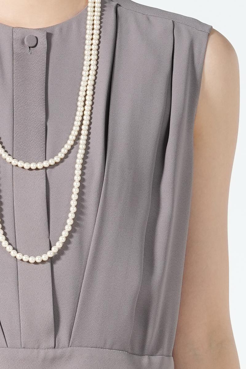 くすみブラウンパンツドレスセット