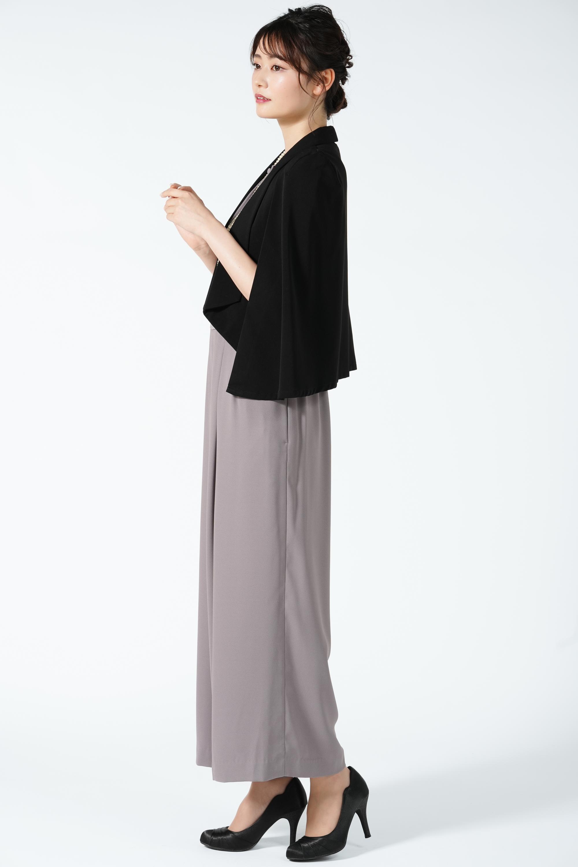 くすみブラウンパンツドレスセット