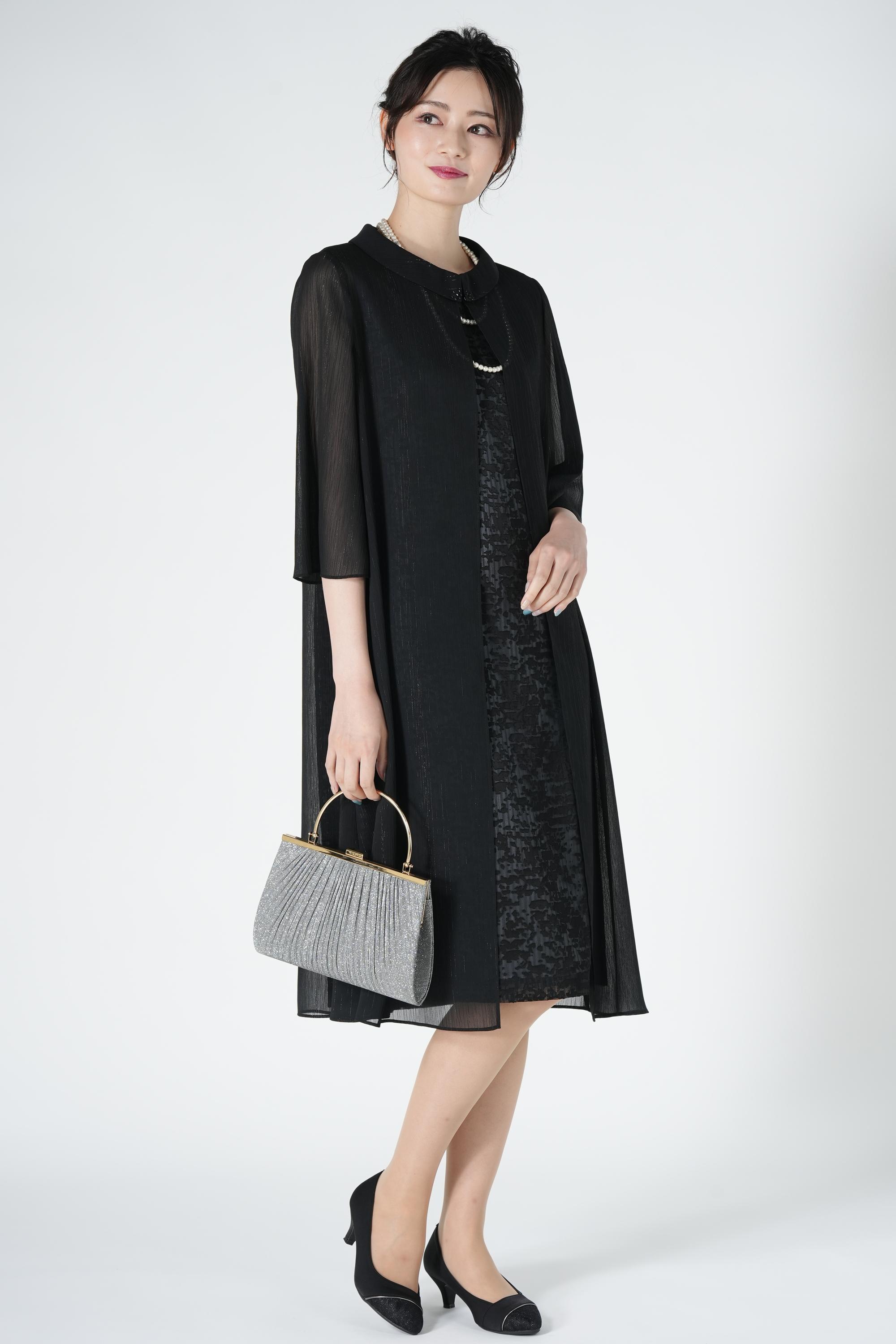 エレガント品ありブラックドレスセット