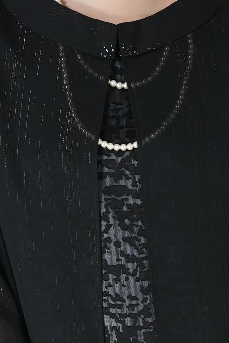 エレガント品ありブラックドレスセット