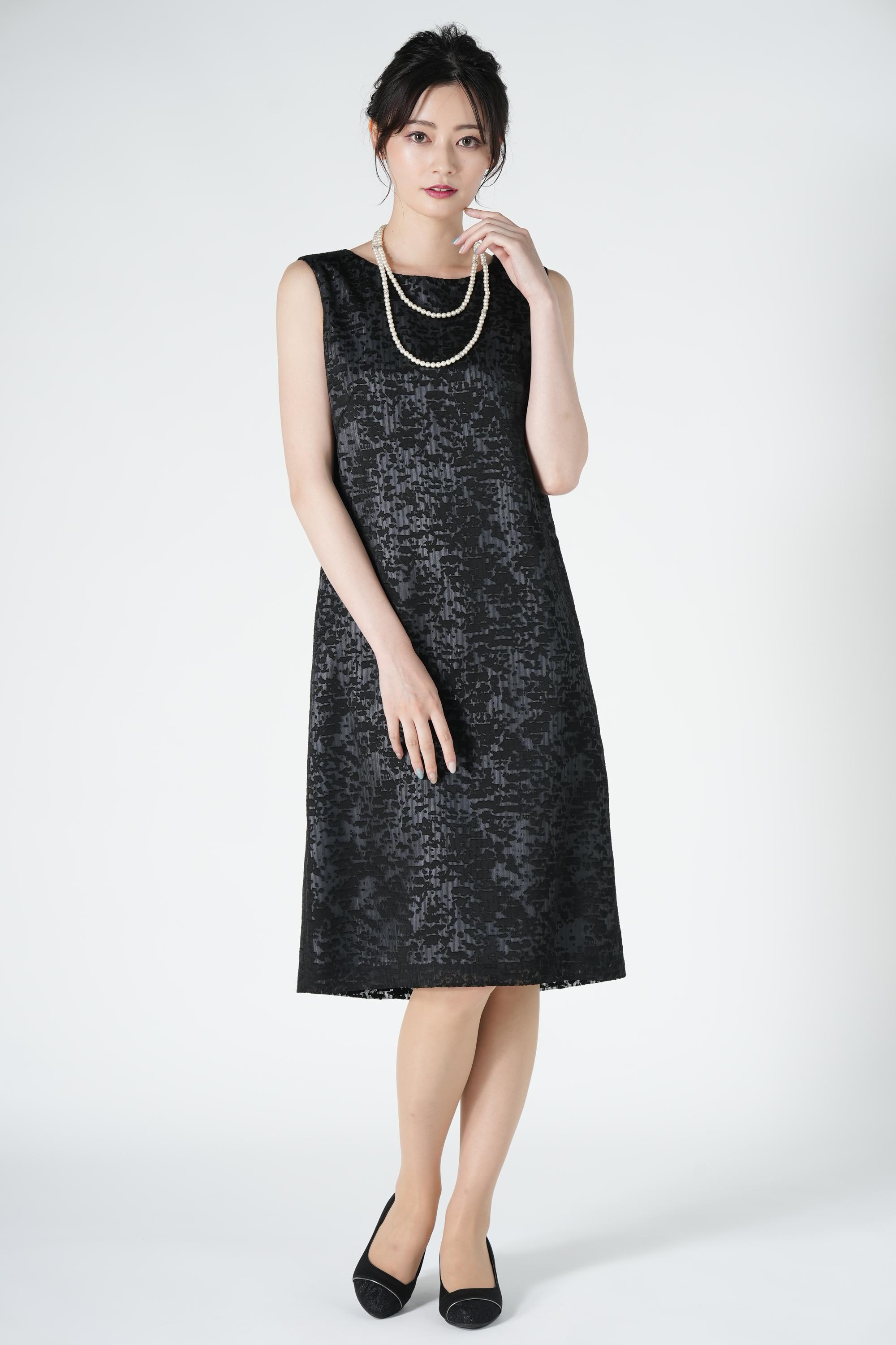 エレガント品ありブラックドレスセット