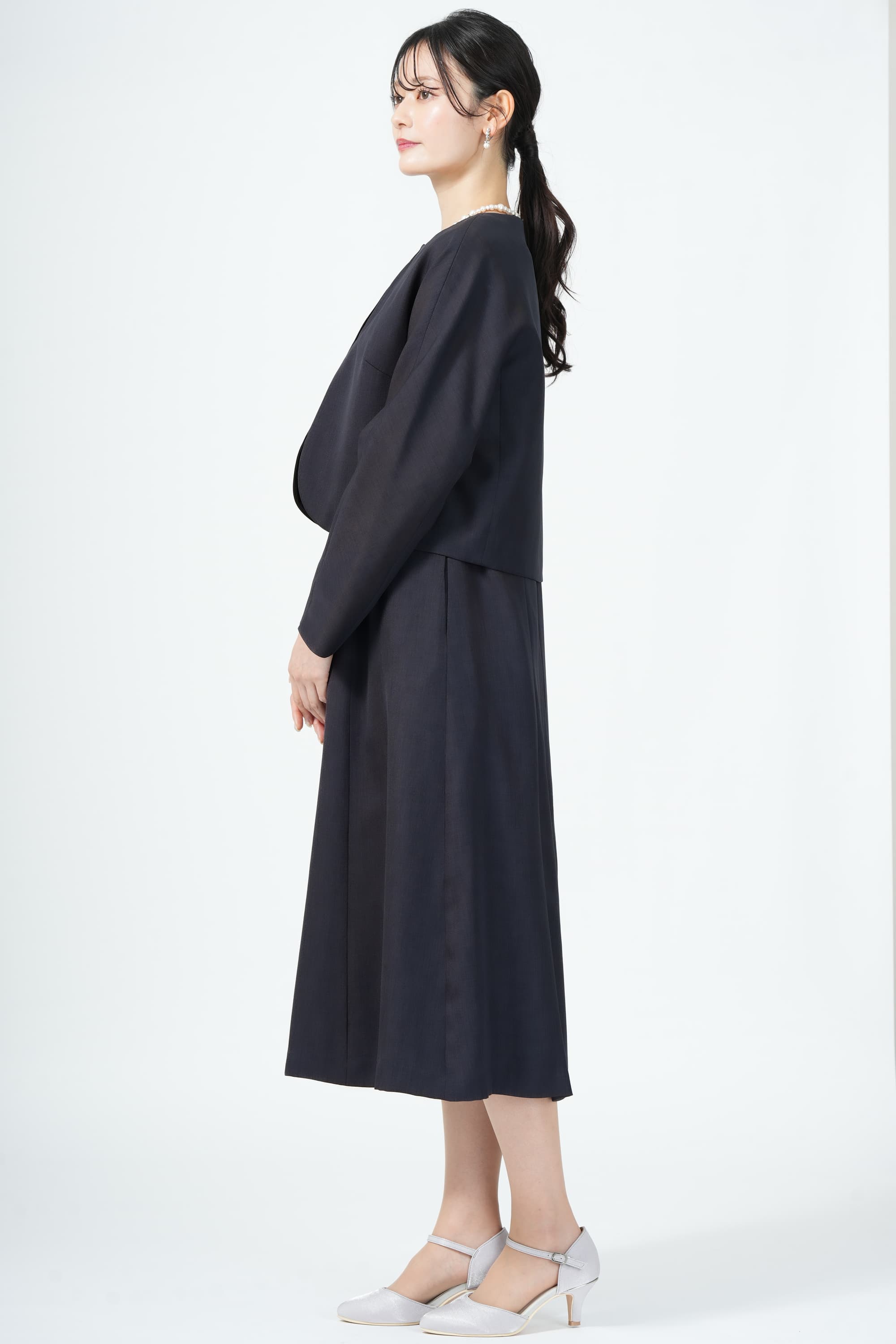 ナチュラルフレアネイビードレスセット