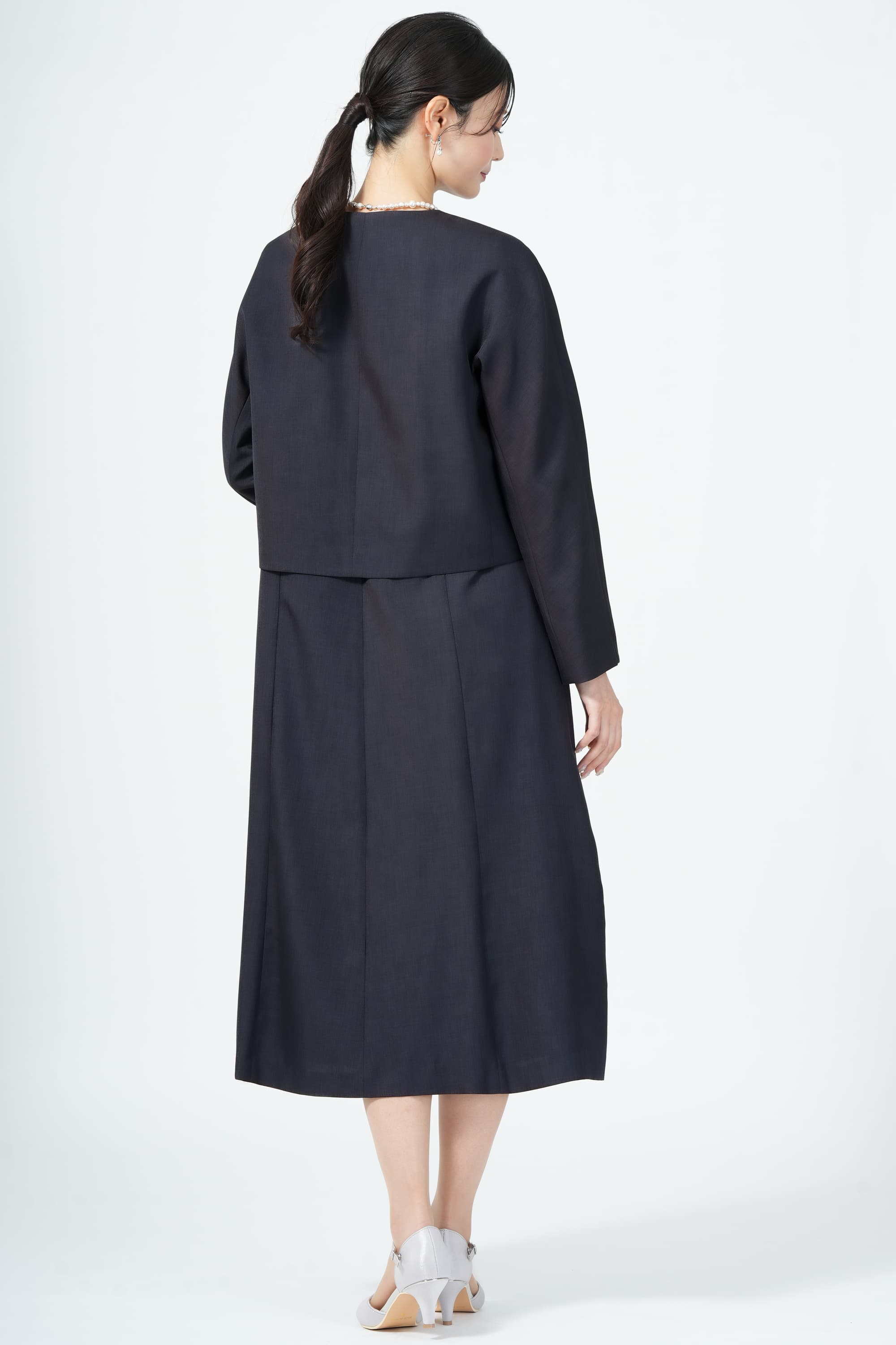 ナチュラルフレアネイビードレスセット