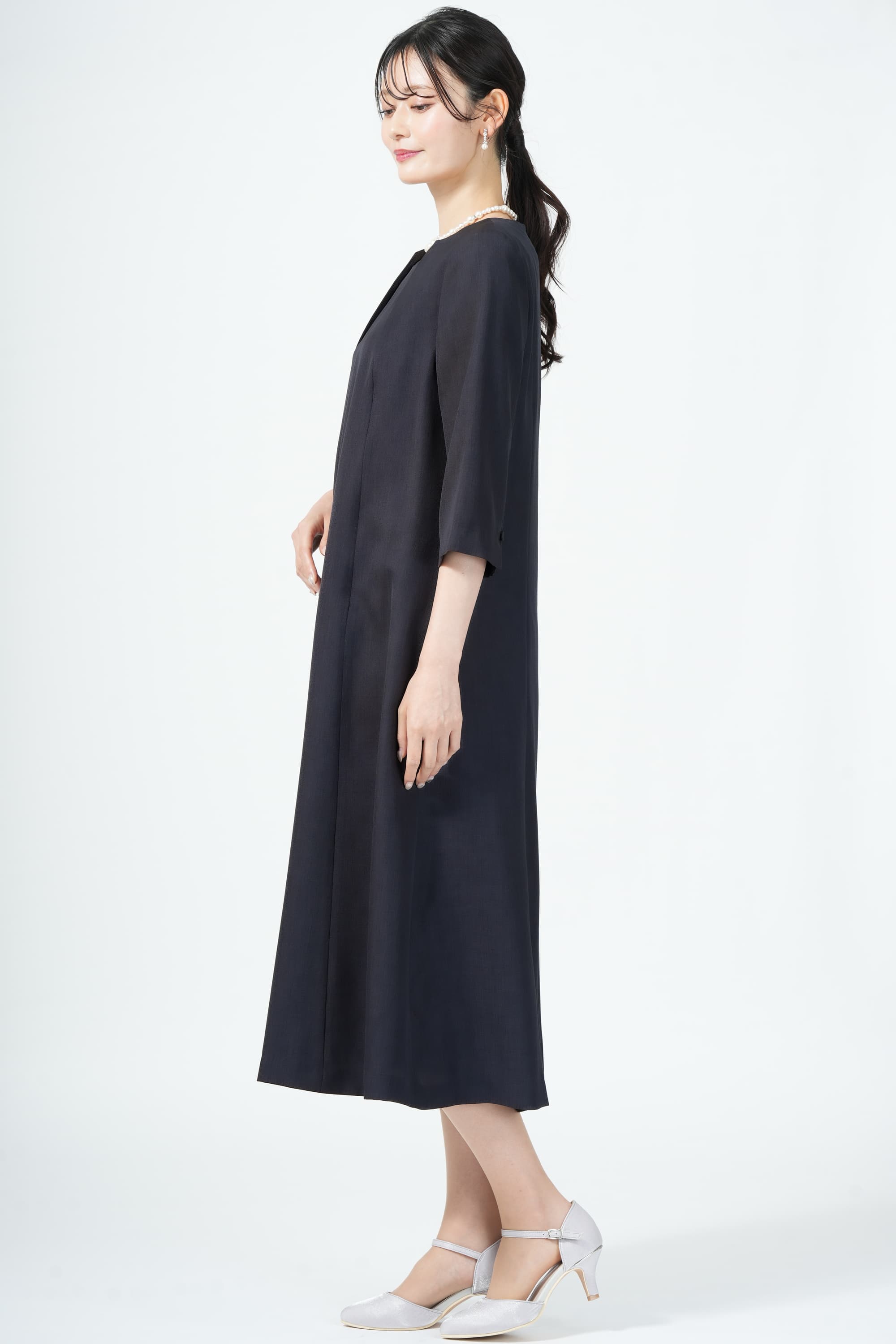 ナチュラルフレアネイビードレスセット