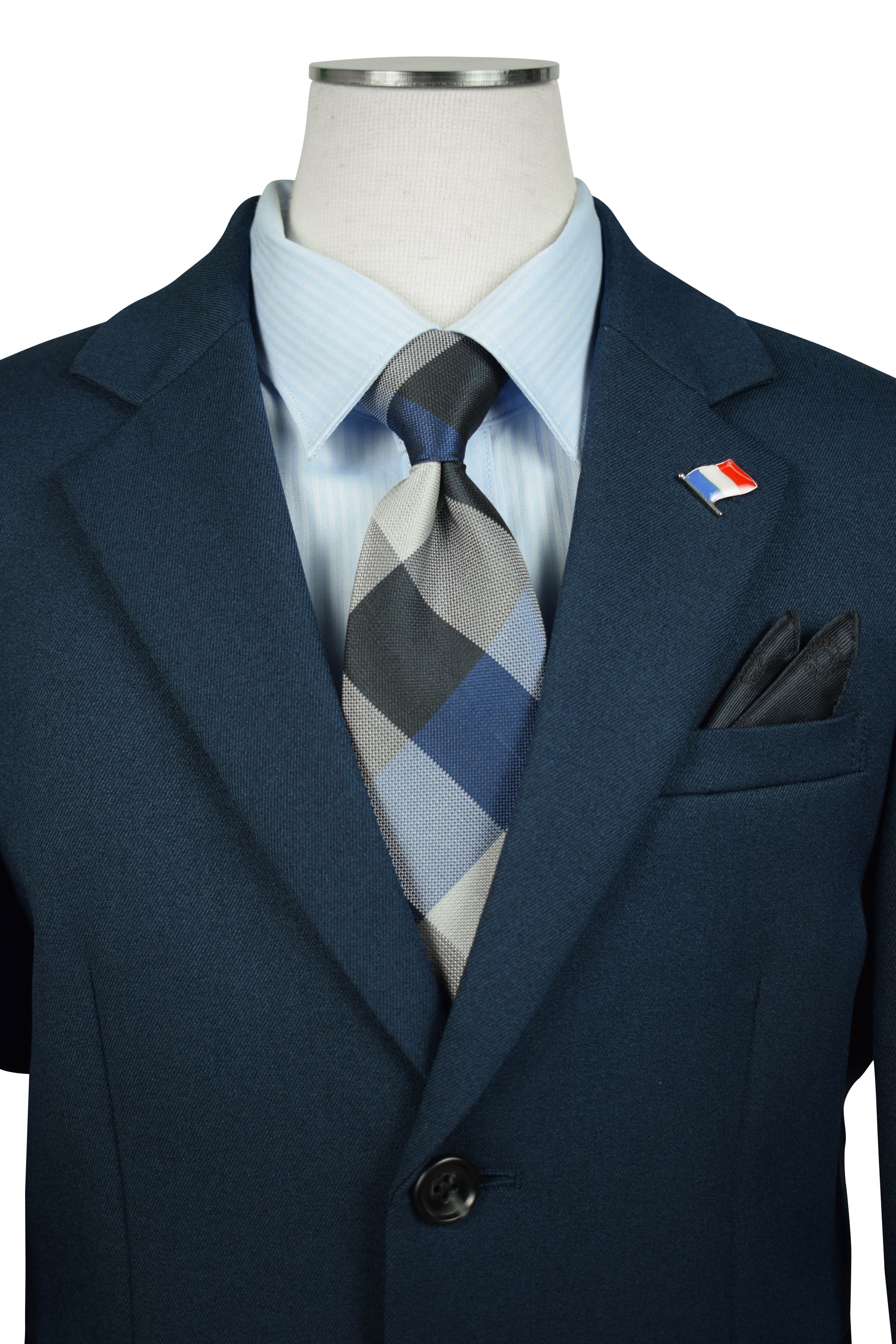 レジメンタルタイネイビースーツセット