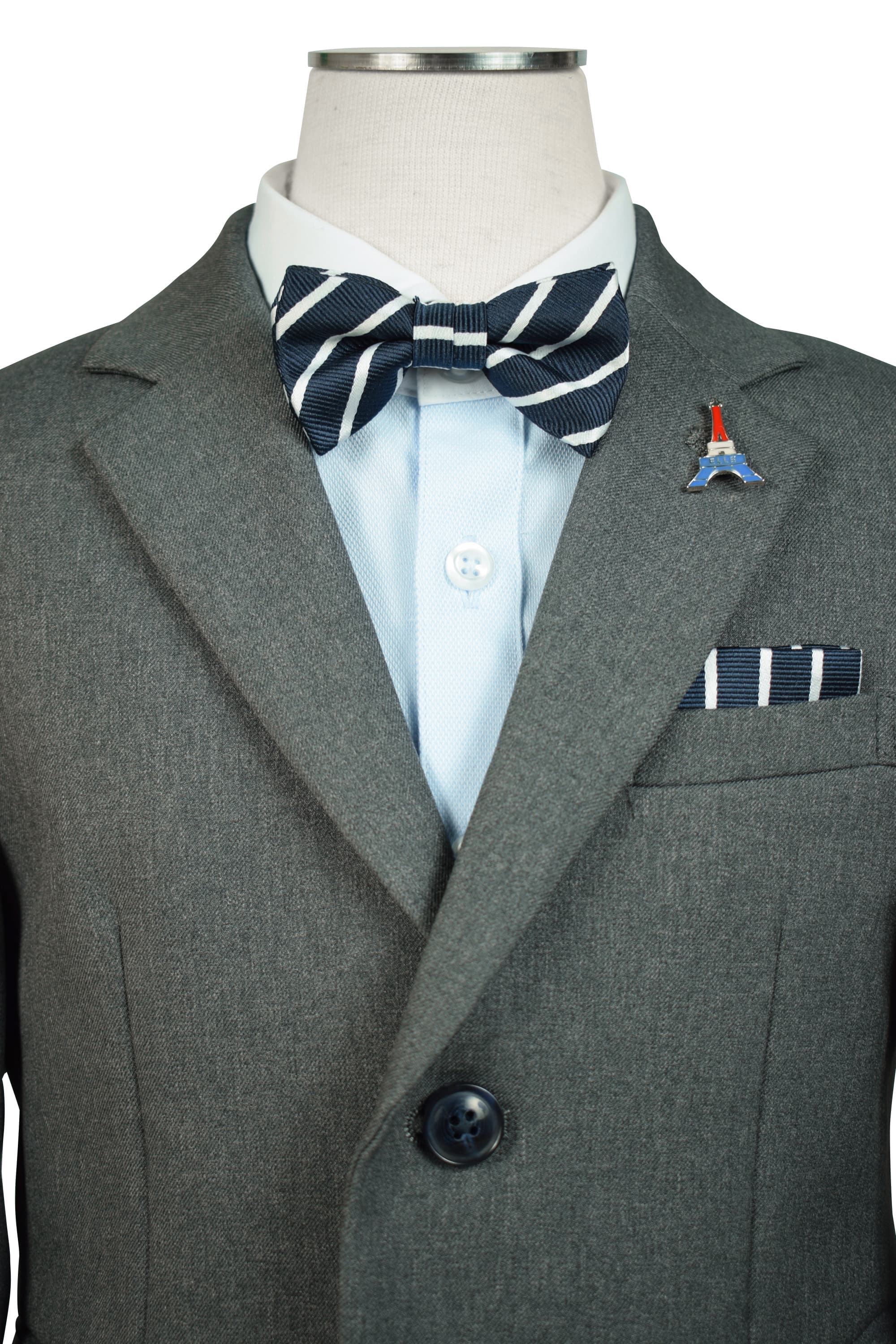 グレイッシュ蝶ネクタイスーツセット