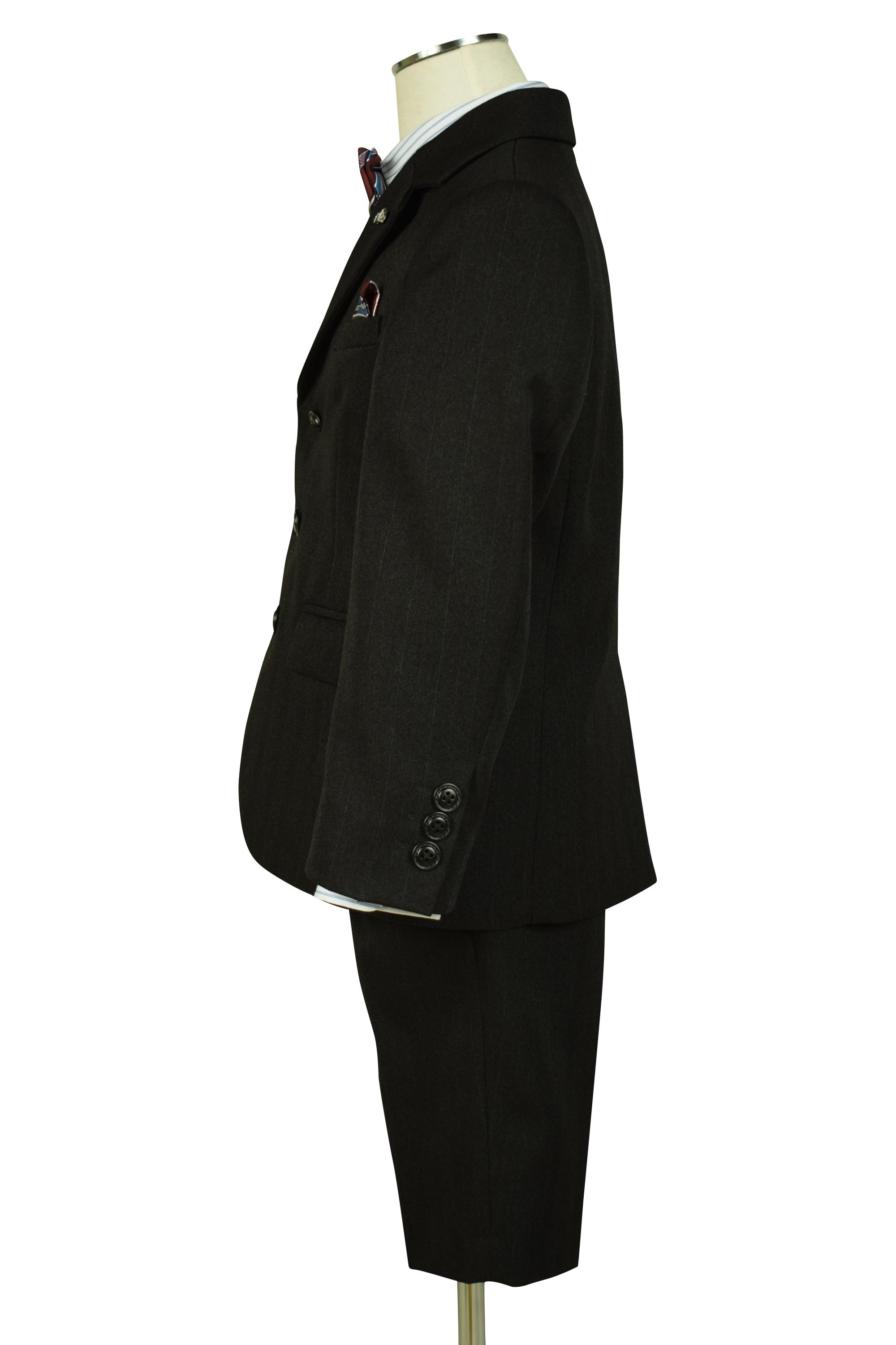 ストライプブラック蝶ネクタイスーツセット