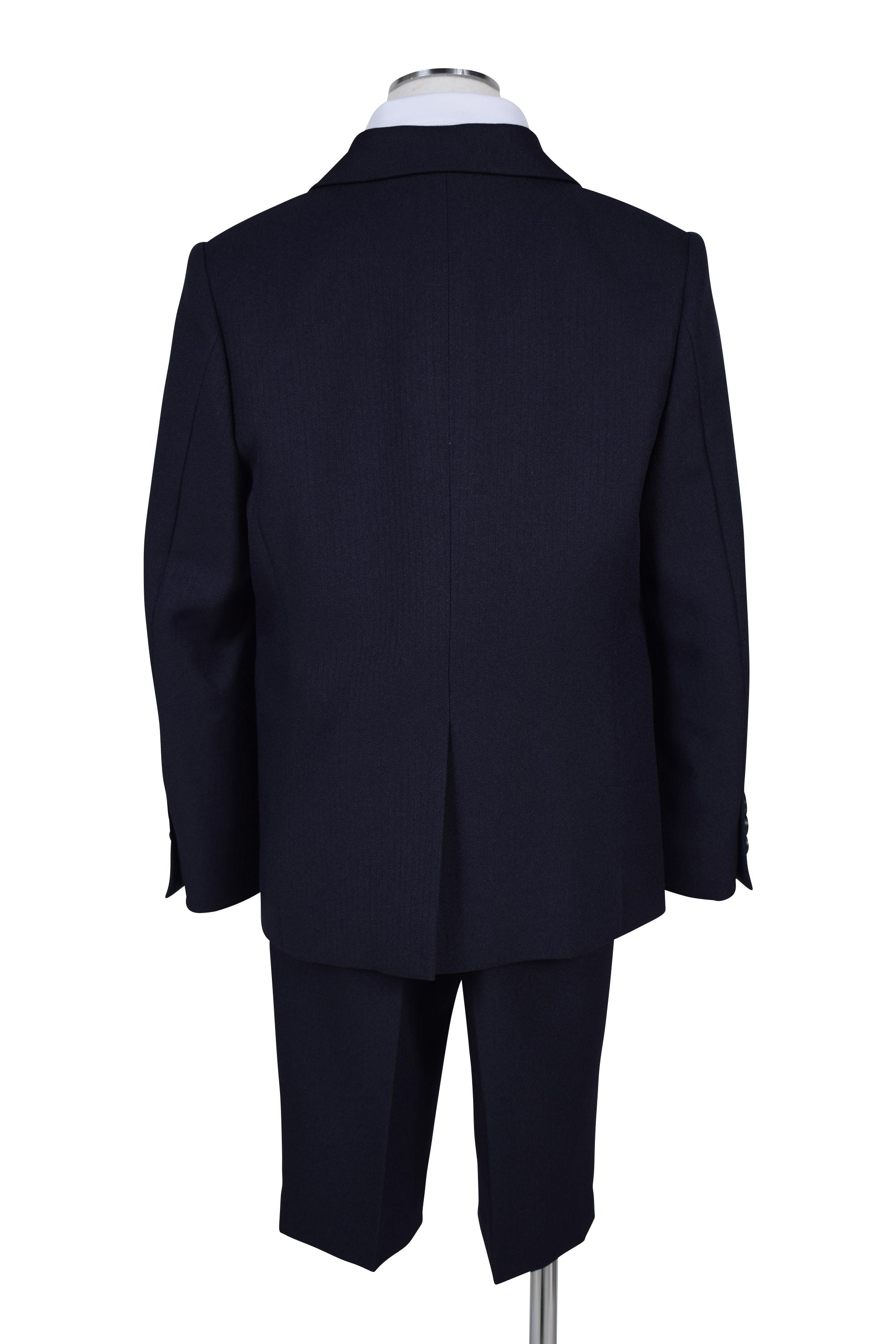 ヘリ―ボーン3ボタンネイビースーツセット