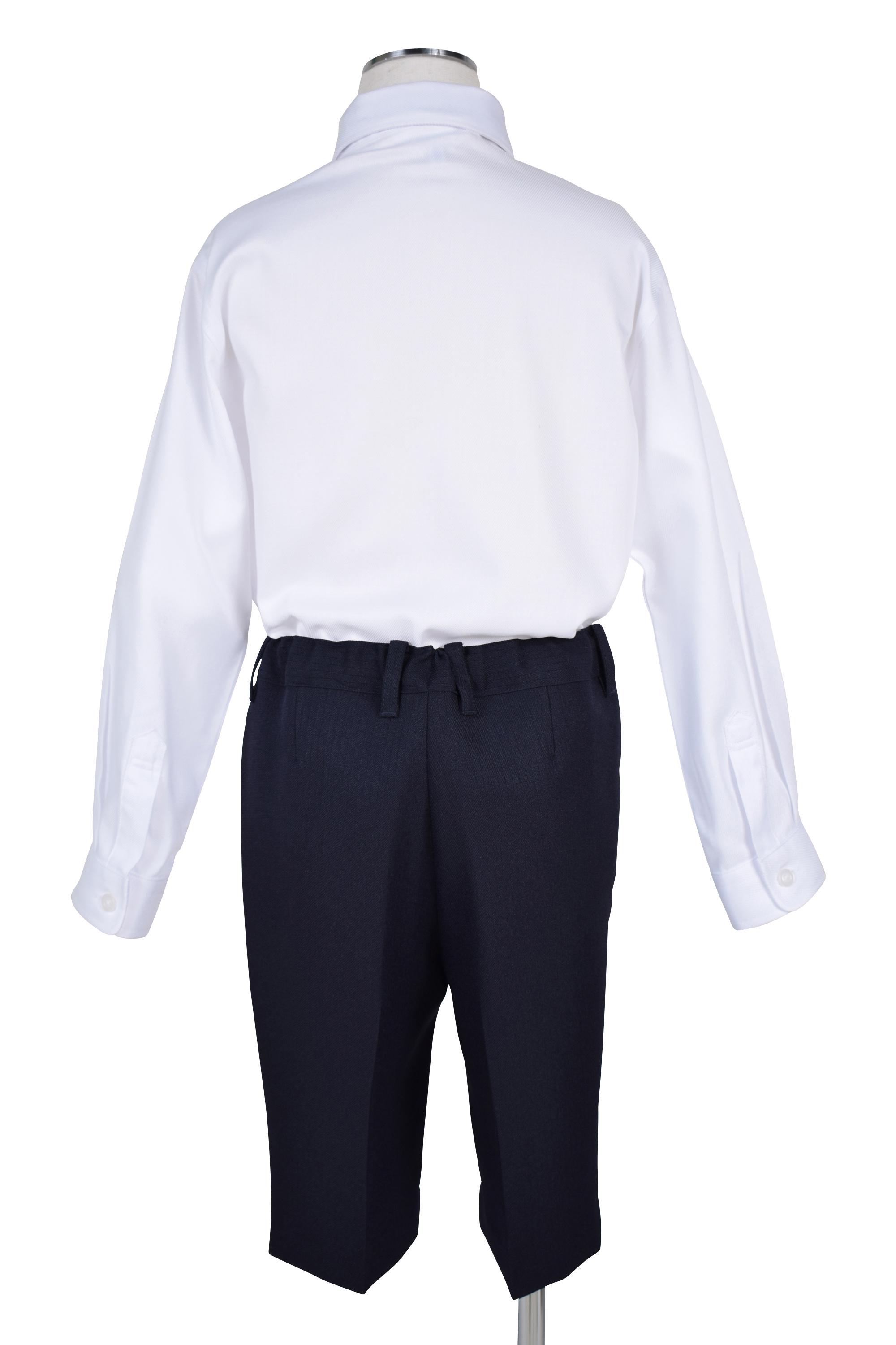 ヘリ―ボーン3ボタンネイビースーツセット