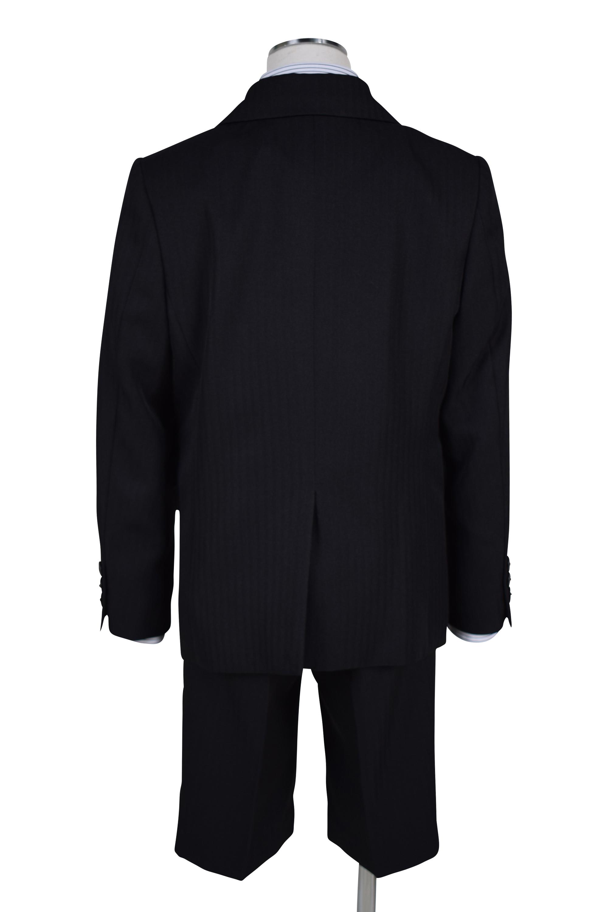 ストライプ2ボタンブラックスーツセット