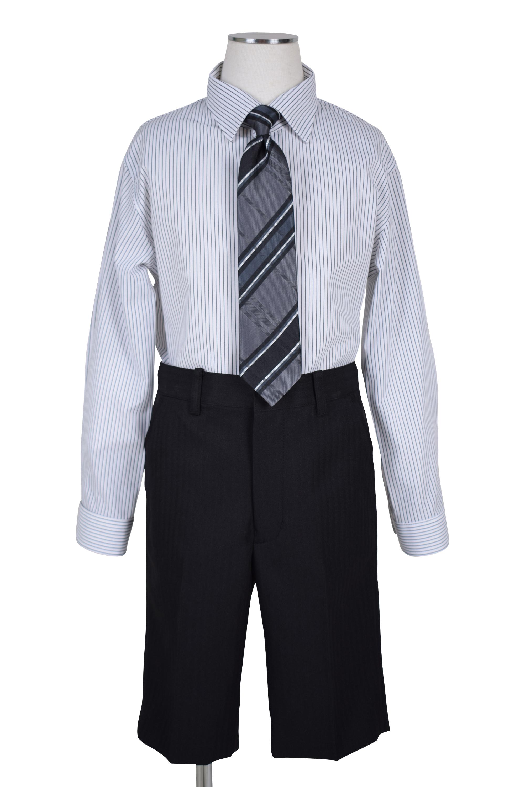 ストライプ2ボタンブラックスーツセット