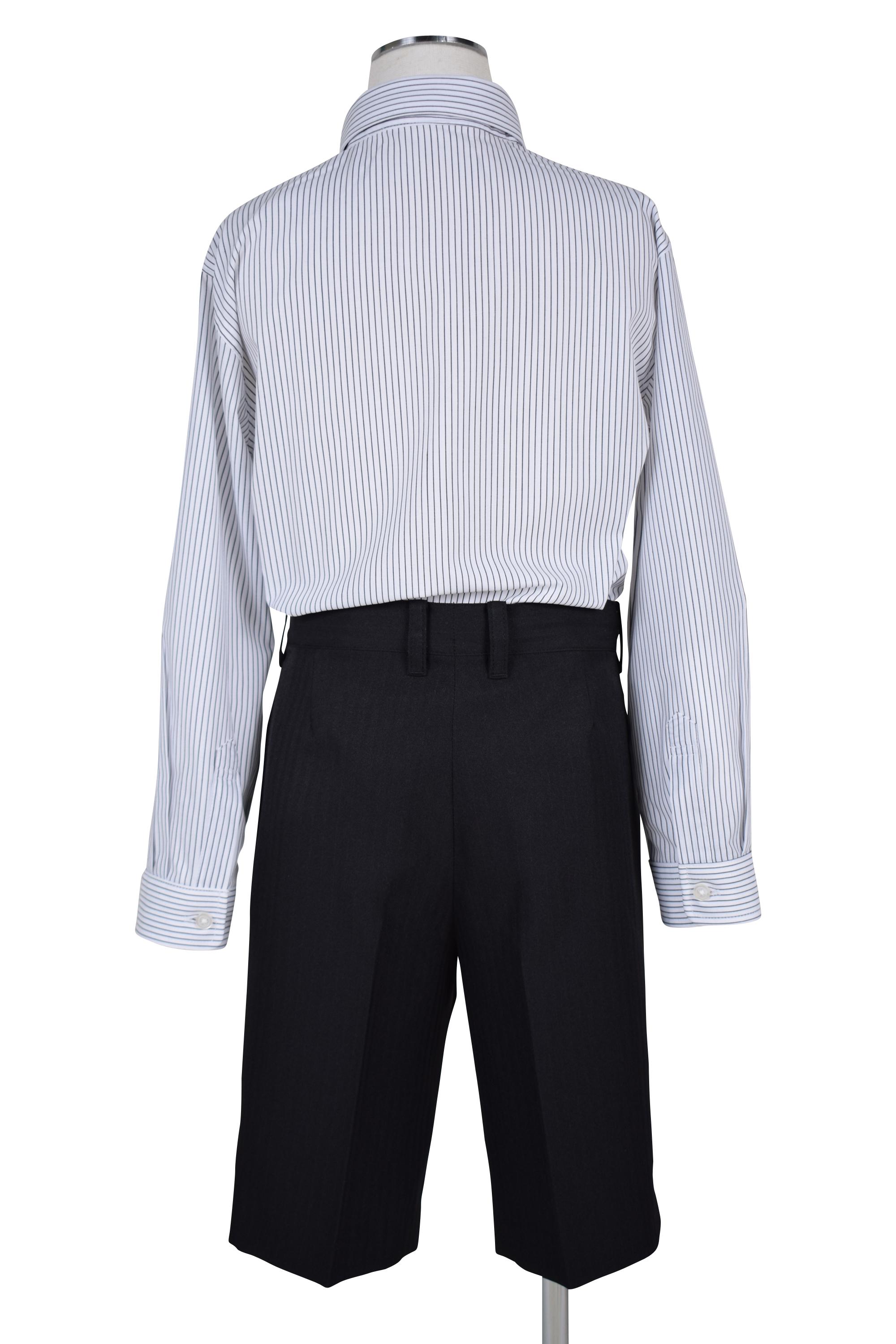 ストライプ2ボタンブラックスーツセット