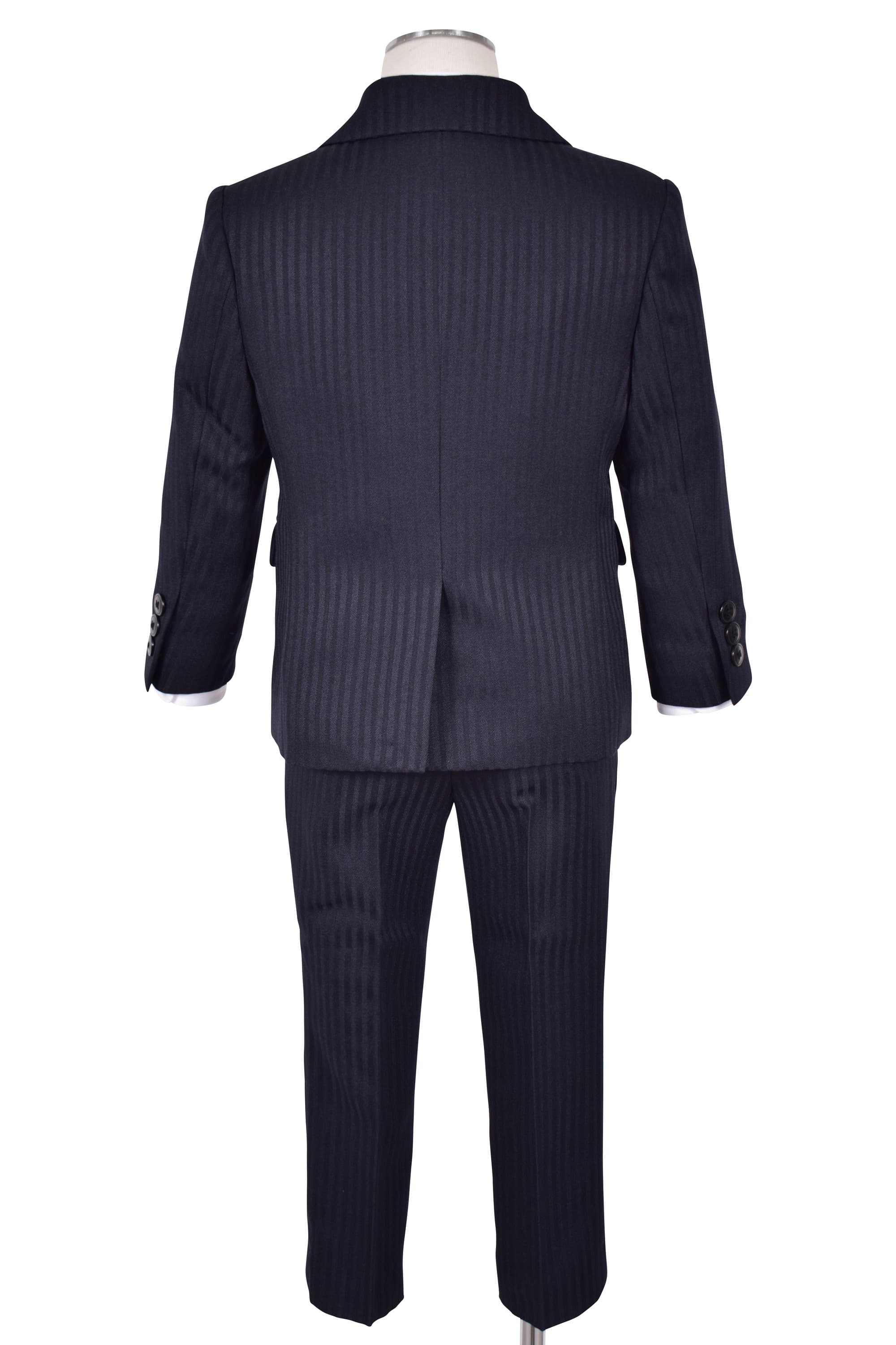 ストライプシャツ×シャドーストライプ濃紺スーツセット