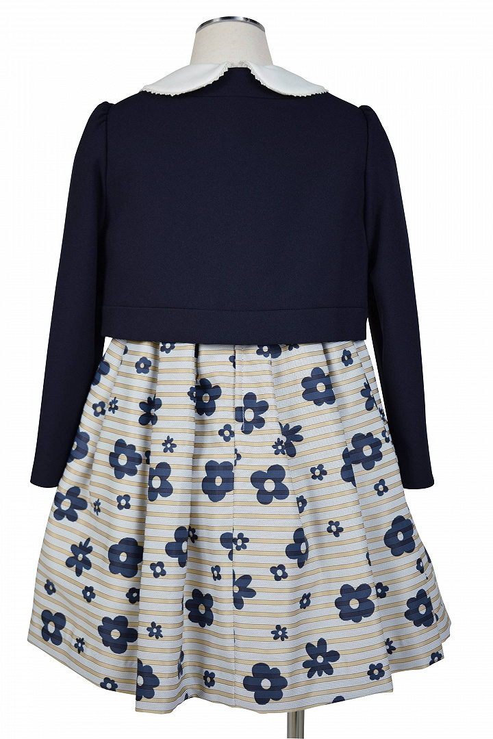 デイジープリントネイビーワンピースセット