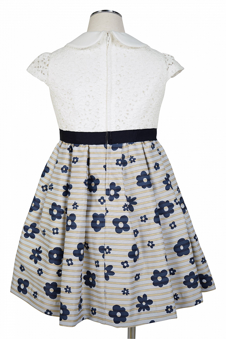 デイジープリントネイビーワンピースセット