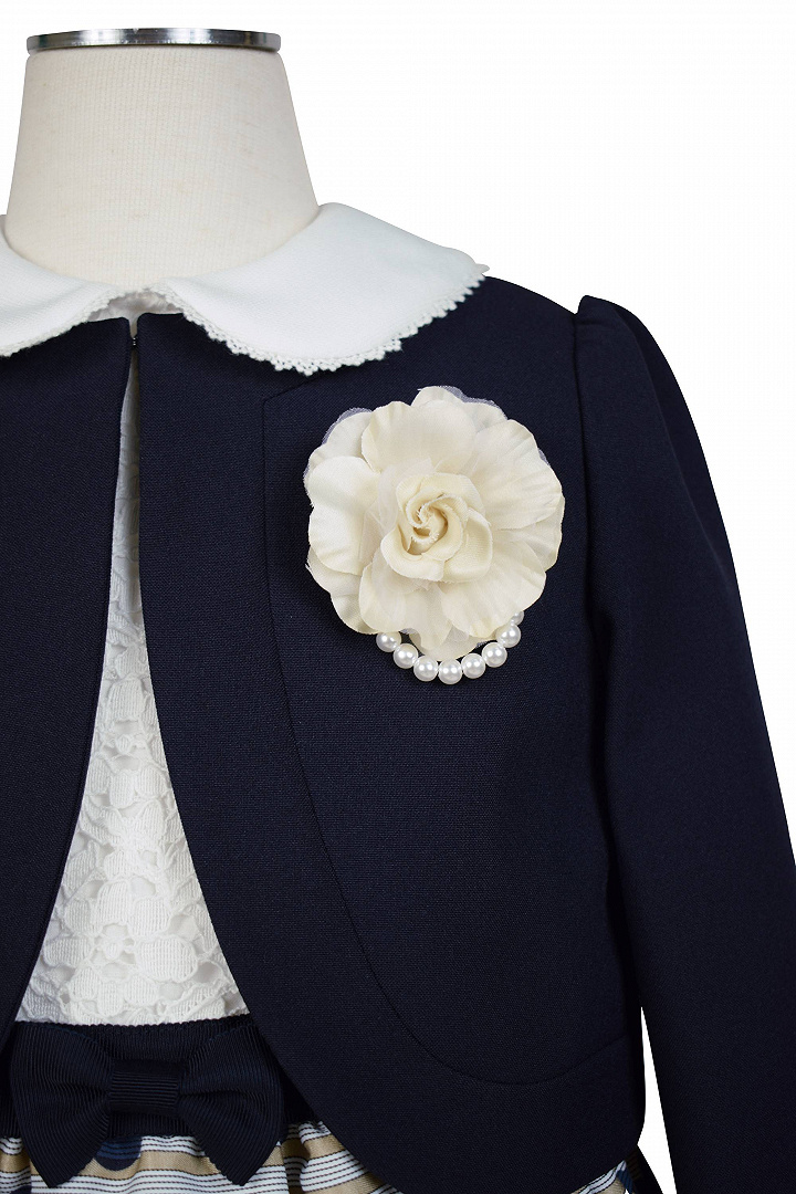 デイジープリントネイビーワンピースセット