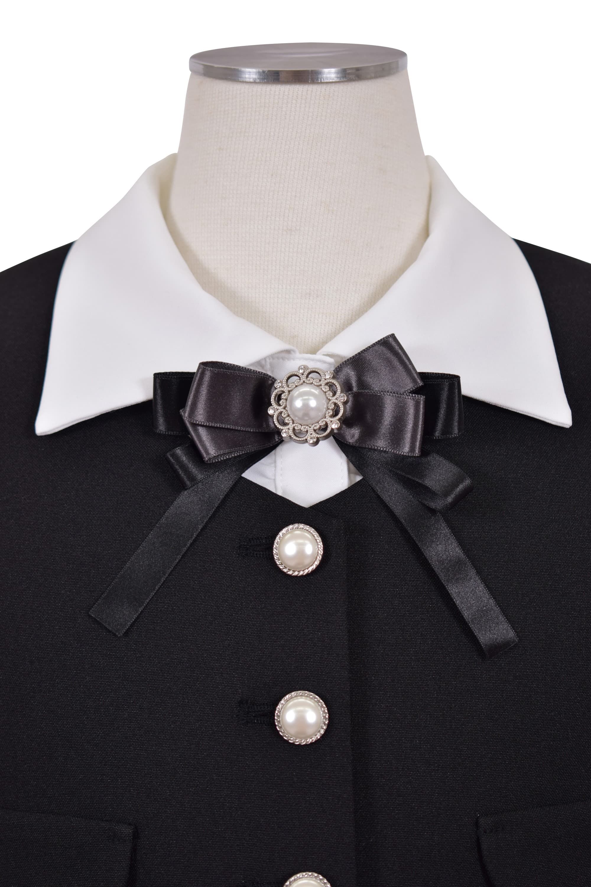 チェック柄ブラック×ホワイトワンピースセット