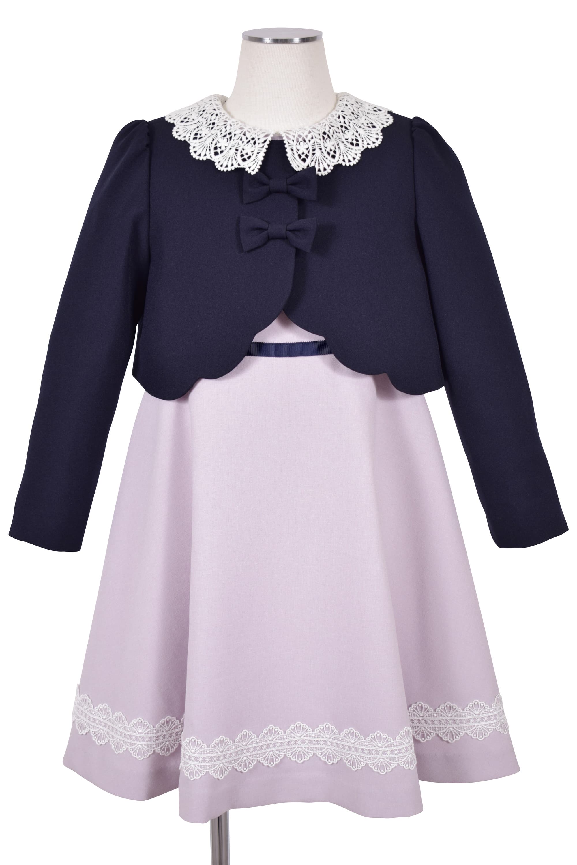 コンペイトウノミツ＊ラベンダー bouquet＊ワンピース ラベンダー花柄シフォンマキシワンピース - Retro, Indie and