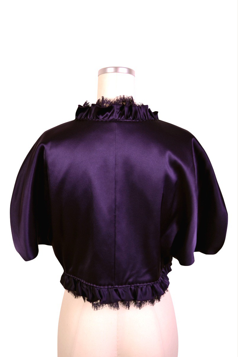 パフスリーブパープルボレロ