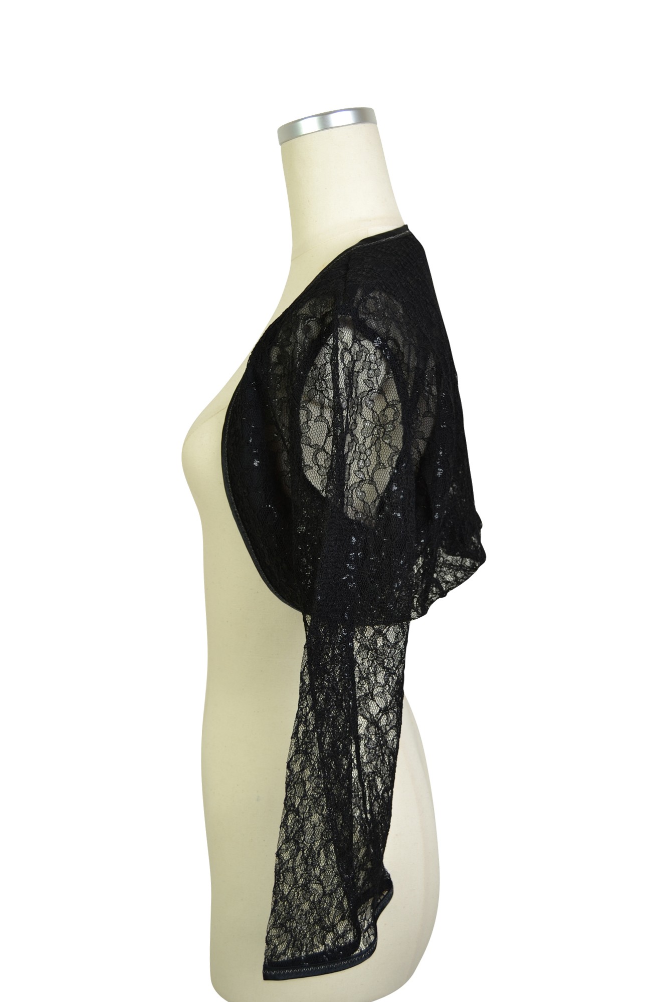 ブラックレースロングボレロ