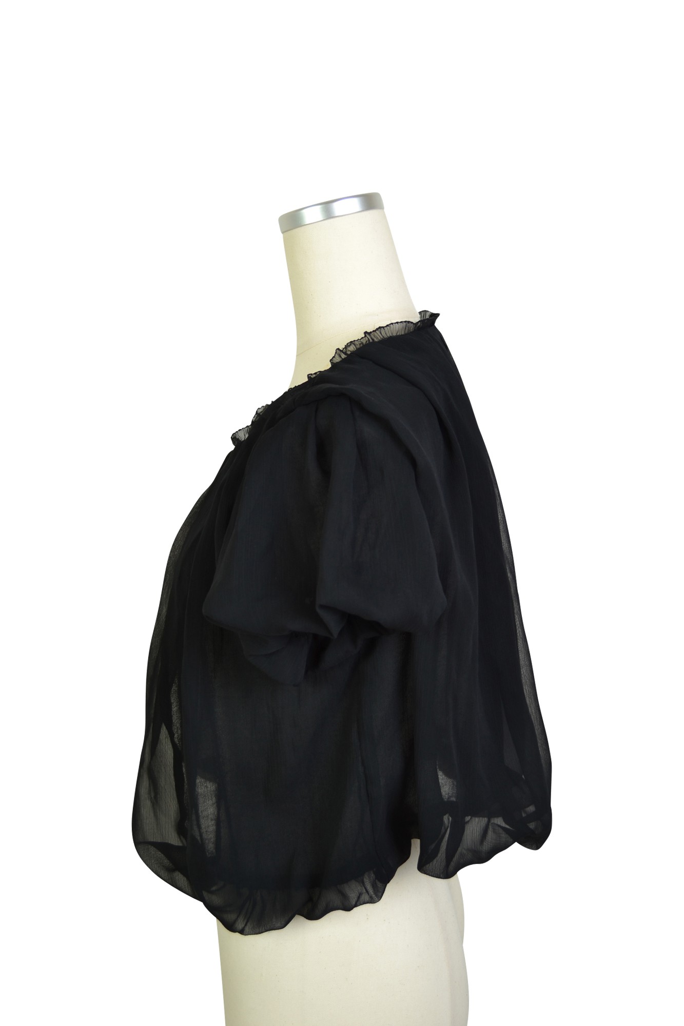 ブラックパフスリーブボレロ