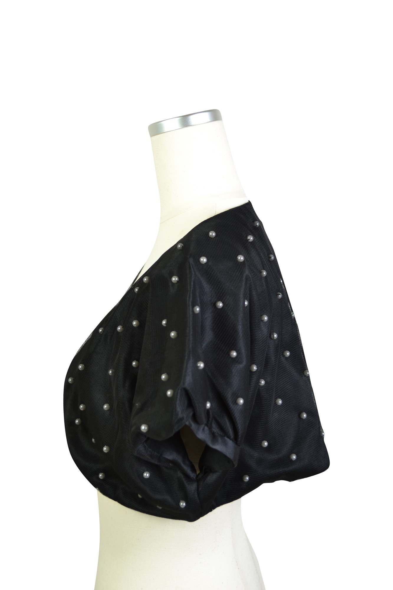 パールモチーフブラックボレロ